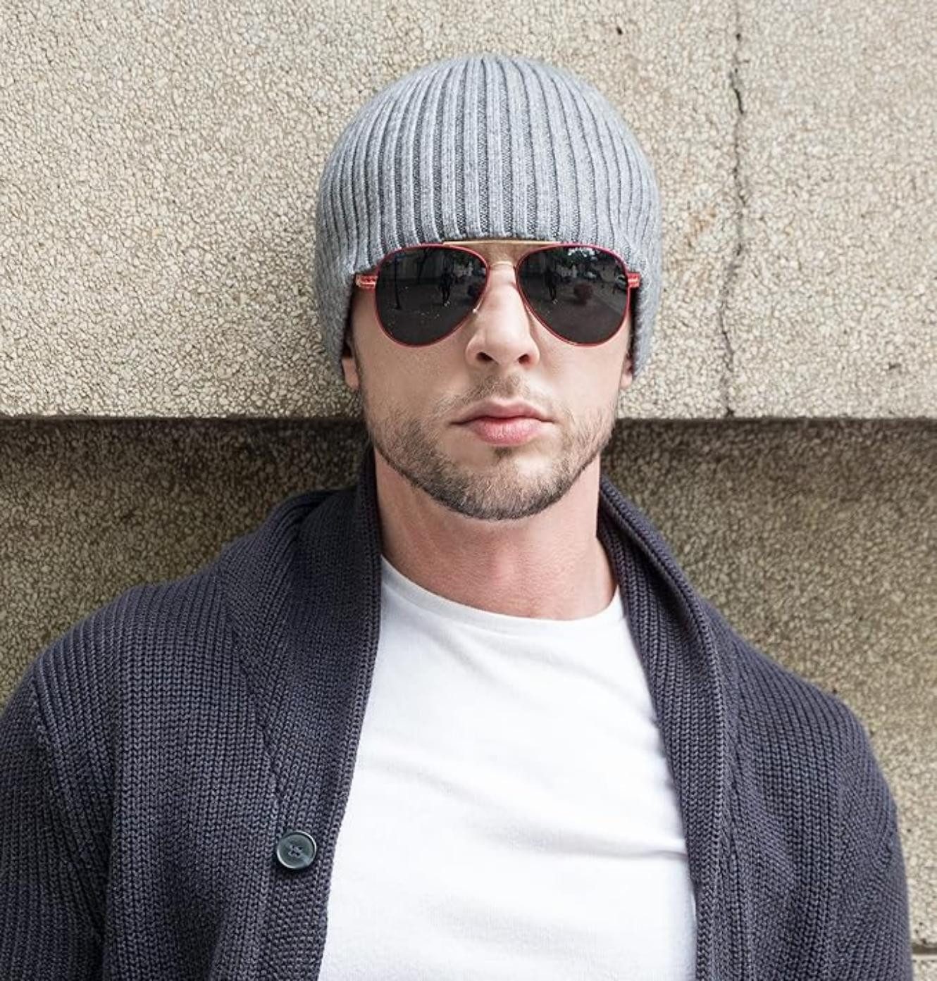 Coonoor Strickmütze Winter Strickmützen Mode Warm Slouch Beanie Mütze günstig online kaufen