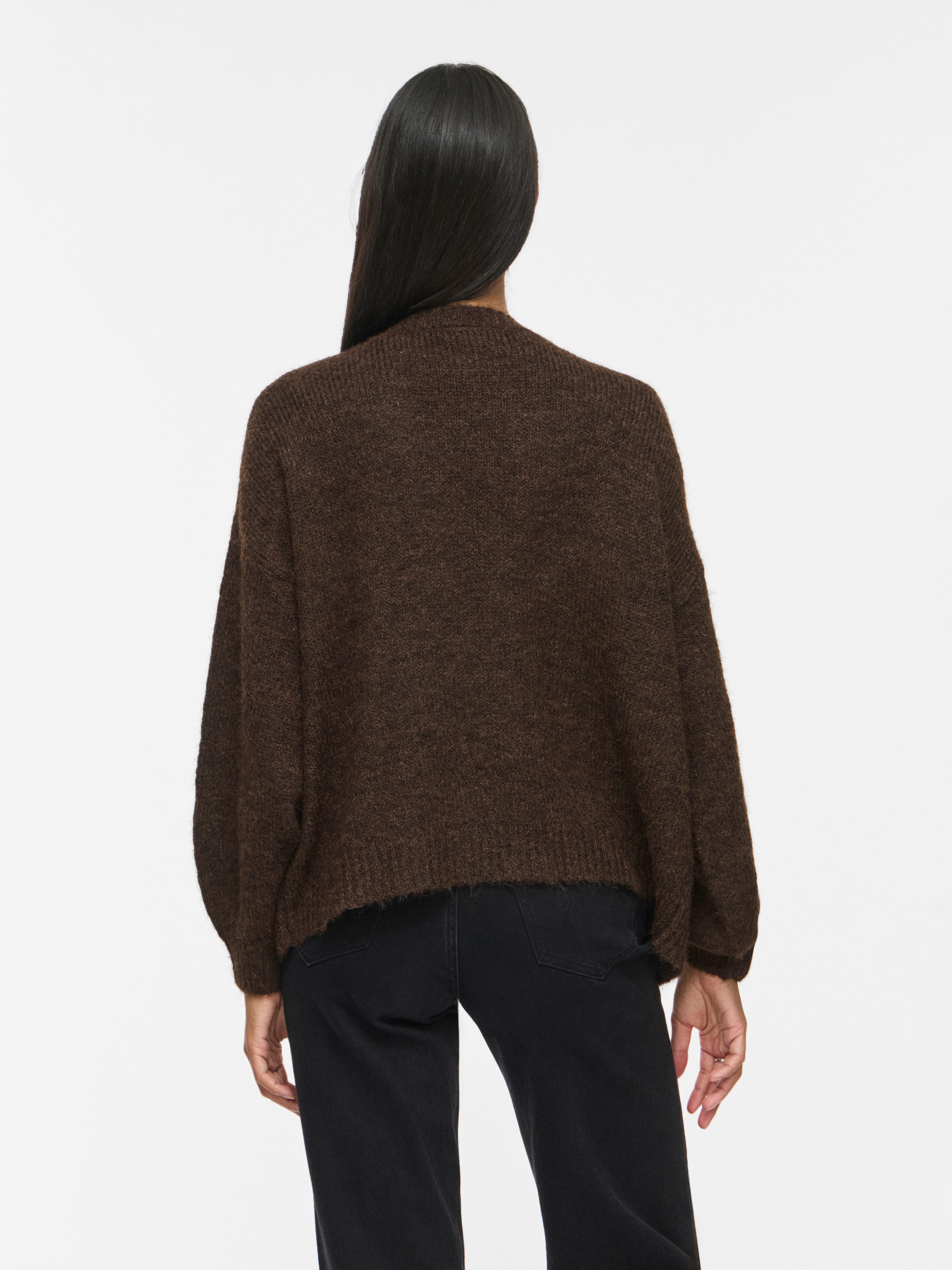 Vila Strickjacke VILAMPE OPEN L/S KNIT CARDIGAN-NOOS Materialmix, normal geschnitten