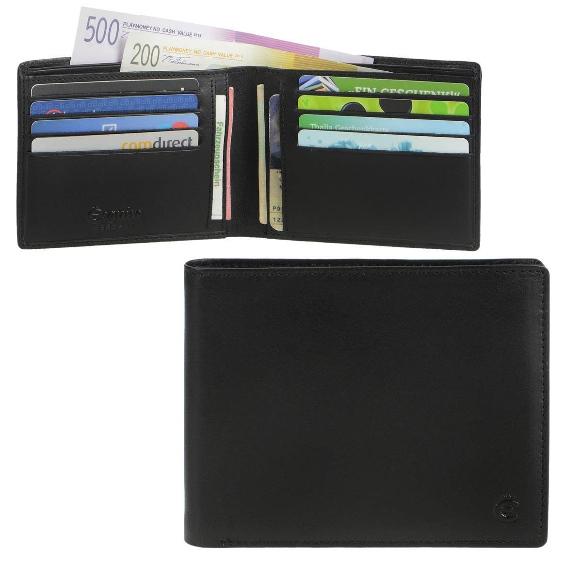 Esquire Geldbörse Slim, Herrenbörse, Brieftasche, Portemonnaie