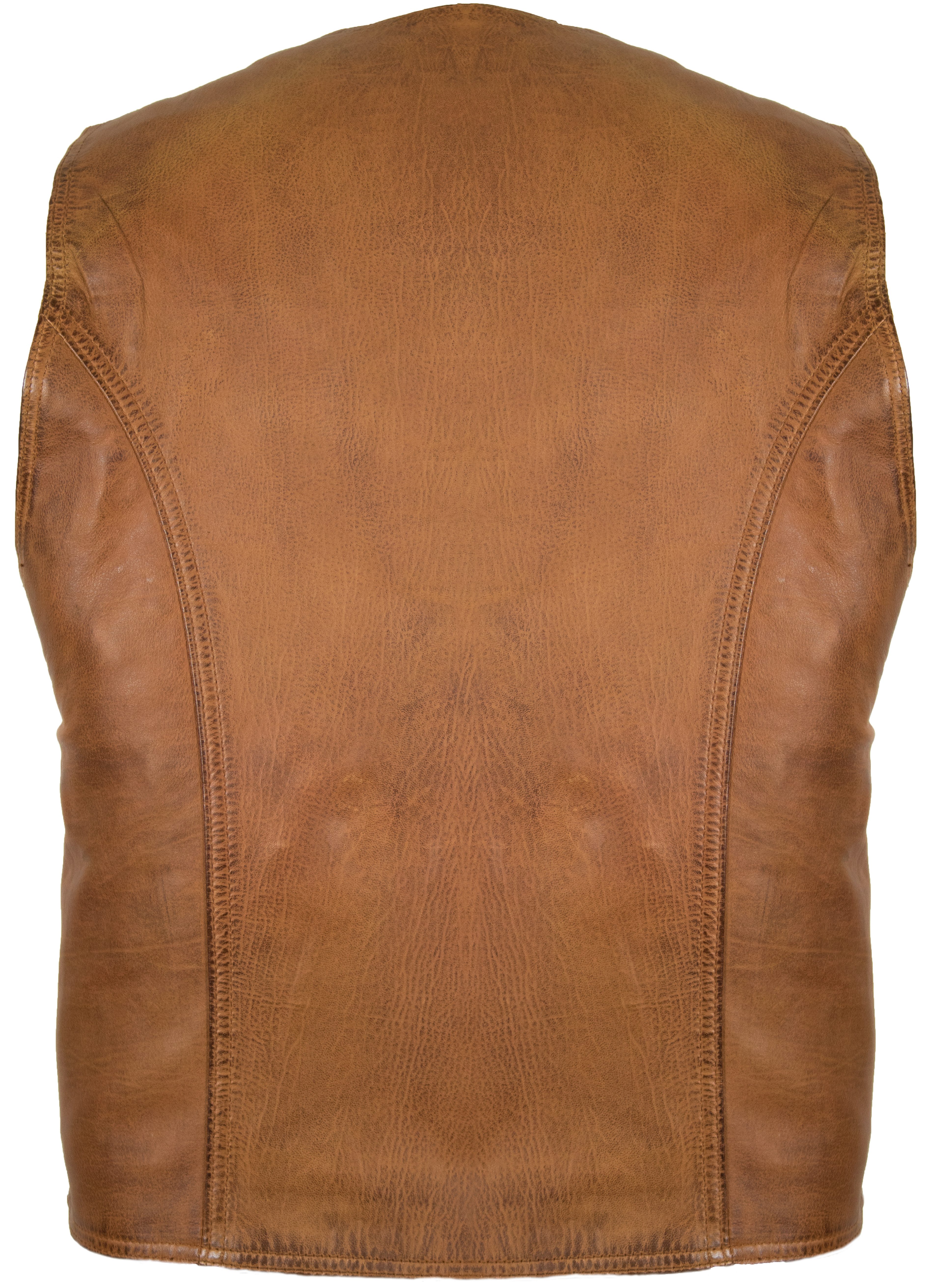 MDM Lederweste Klassische Herren Lederweste aus weichem Lamm Leder günstig online kaufen