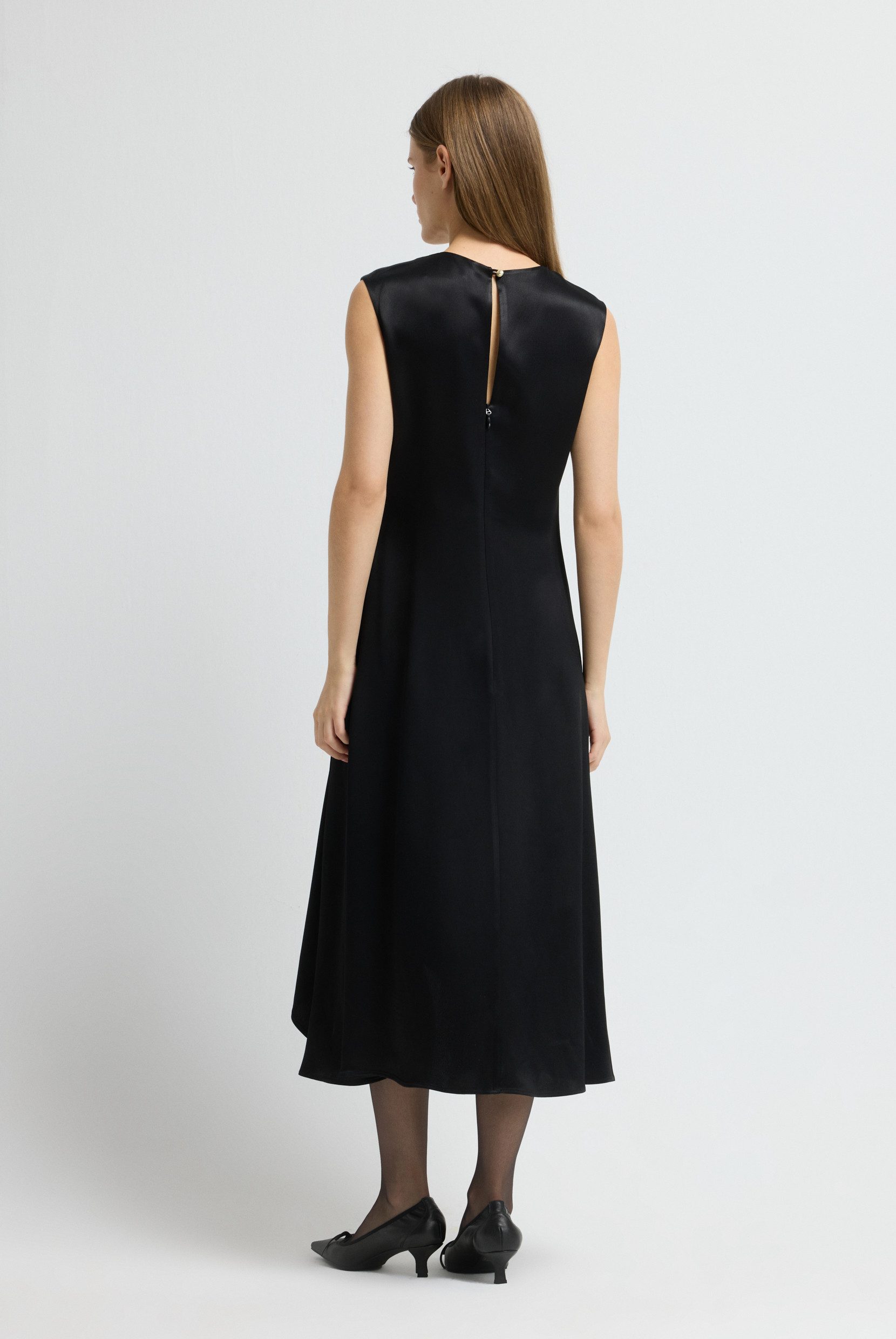 adL Jerseykleid Ärmelloses asymmetrisches Midikleid – Bild 3 von 5