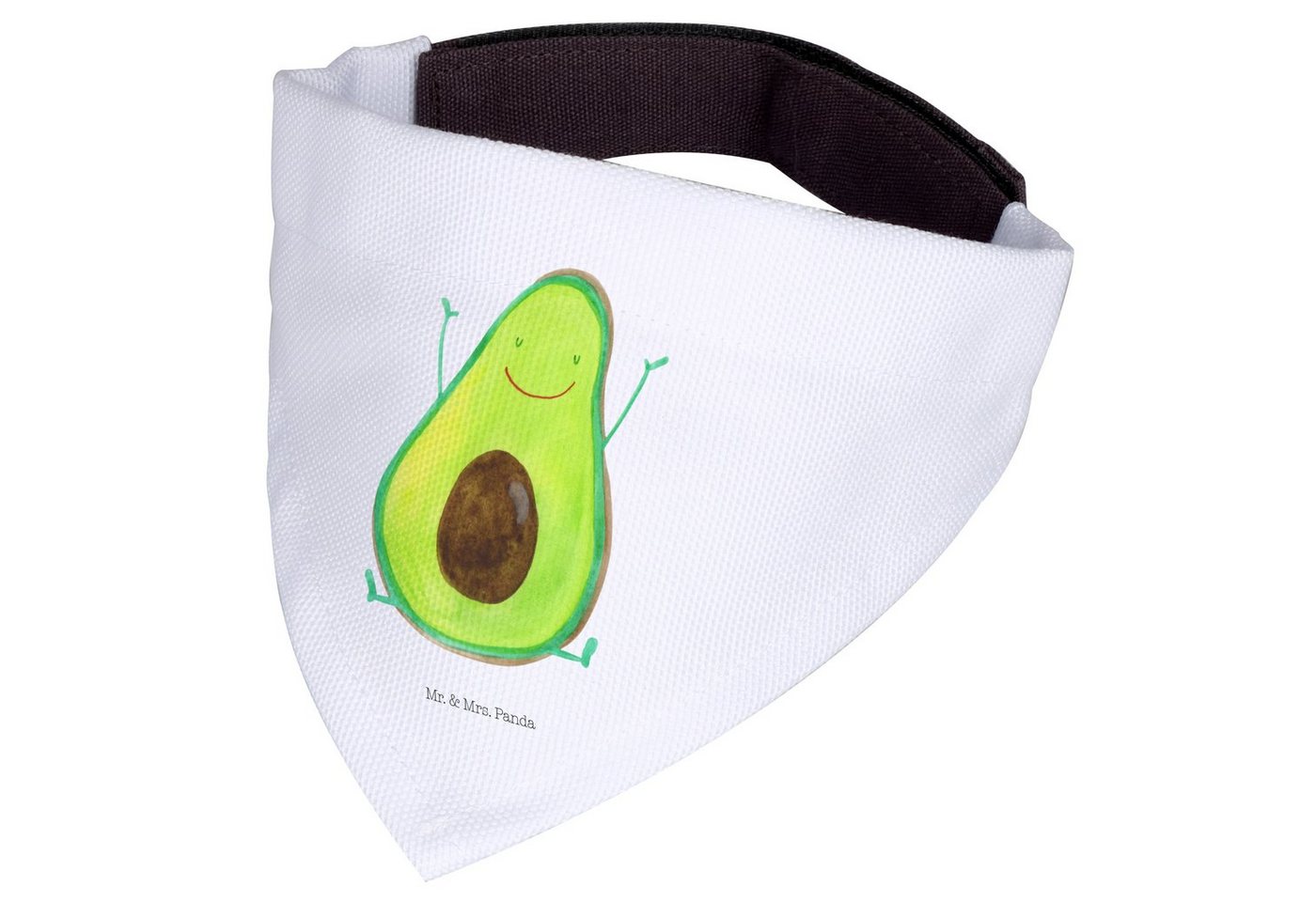 Thumbnail - Mr. & Mrs. Panda Hundefliege Avocado Glücklich - Weiß - Geschenk, groß, Vegan, Gesund, Veggie, Juh, Polyester, Einzigart...
