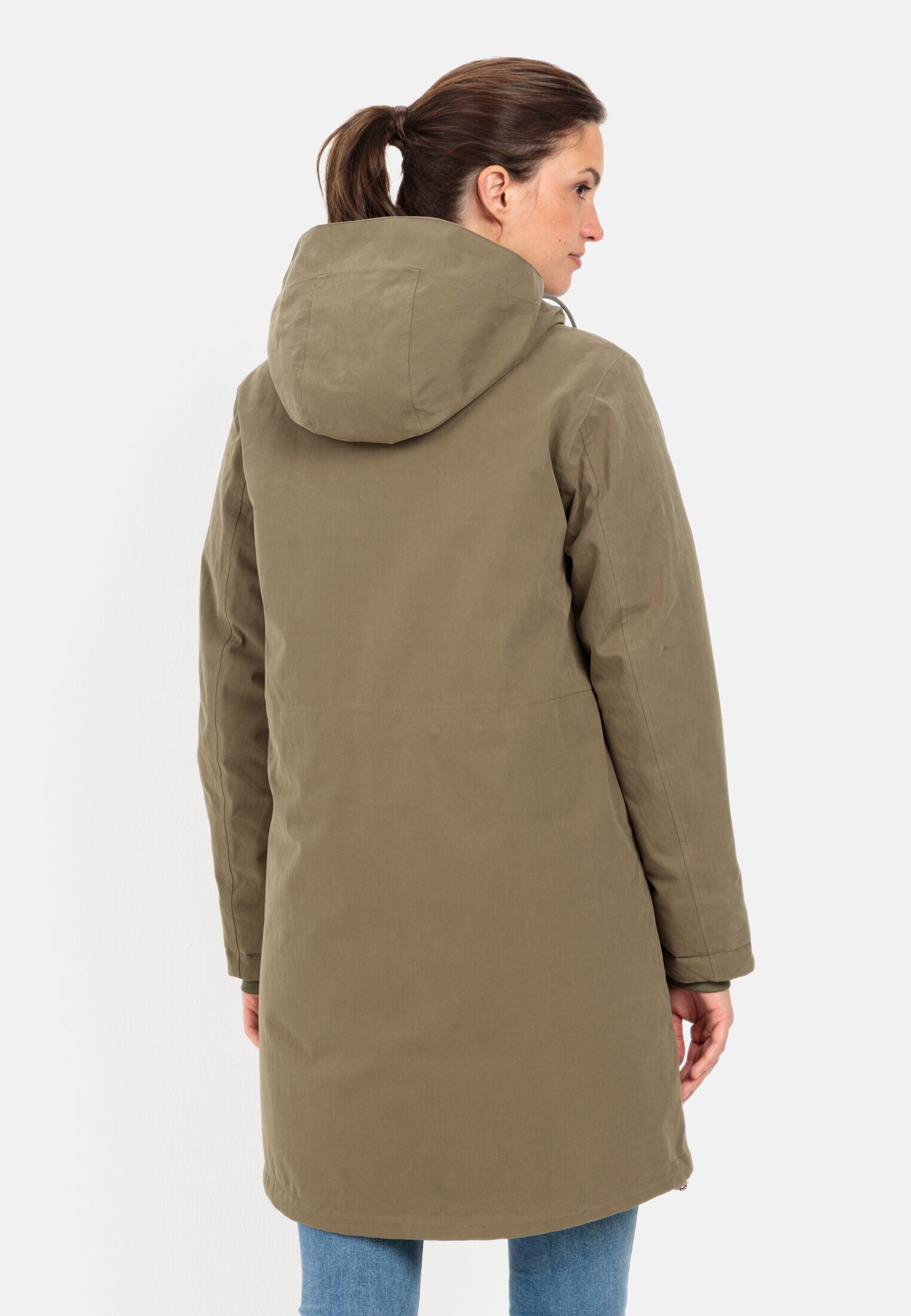 camel active Funktionsmantel mit Kapuze Langarm Kapuze