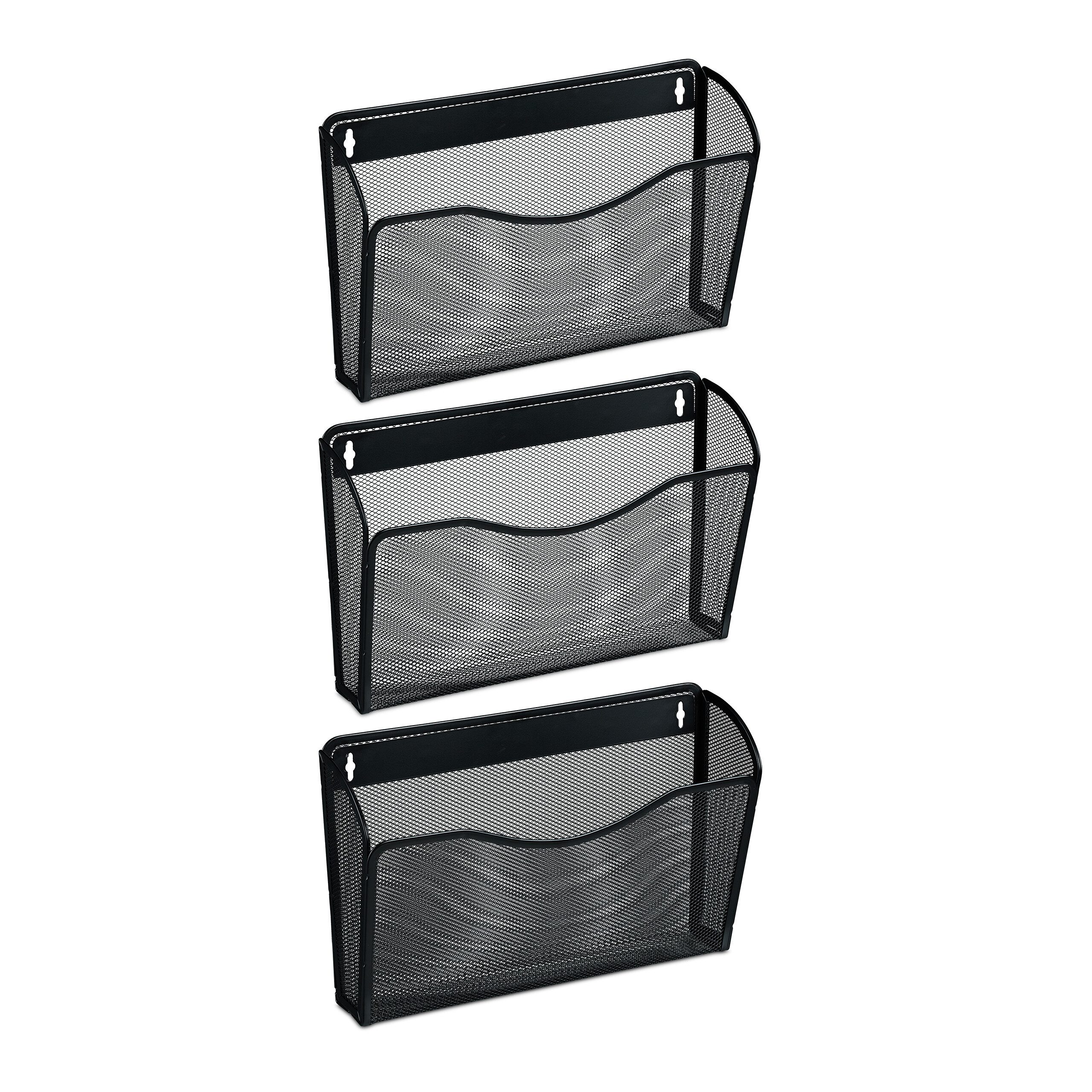 relaxdays Zeitungsständer Zeitschriftenhalter Wand 3er Set günstig online kaufen