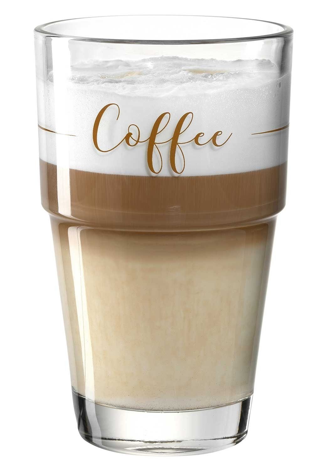 LEONARDO Glas SOLO, Latte-Macchiatoglas, Braun, 410 ml, Glas, Spülmaschinengeeignet