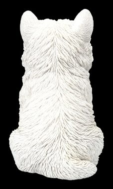 Figuren Shop GmbH Tierfigur West Highland Terrier Figur - Westie Welpe - Tierdeko Dekofigur Hund