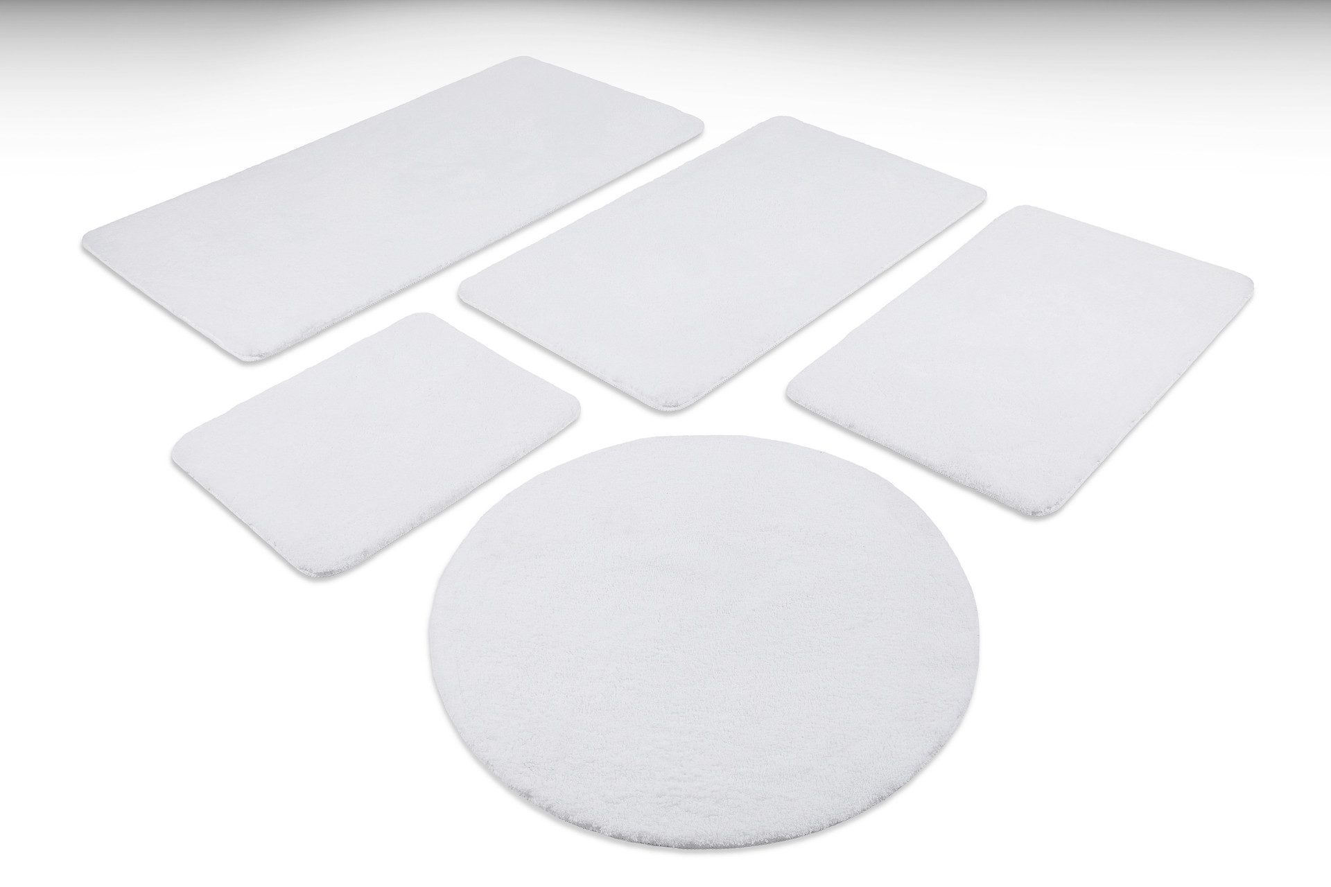 Wecon home Basics Badematte Joris, Höhe 20 mm, rutschhemmend beschichtet, strapazierfähig, Polyester, rechteckig, waschbar, viele Größen, Badezimmerteppich, uni