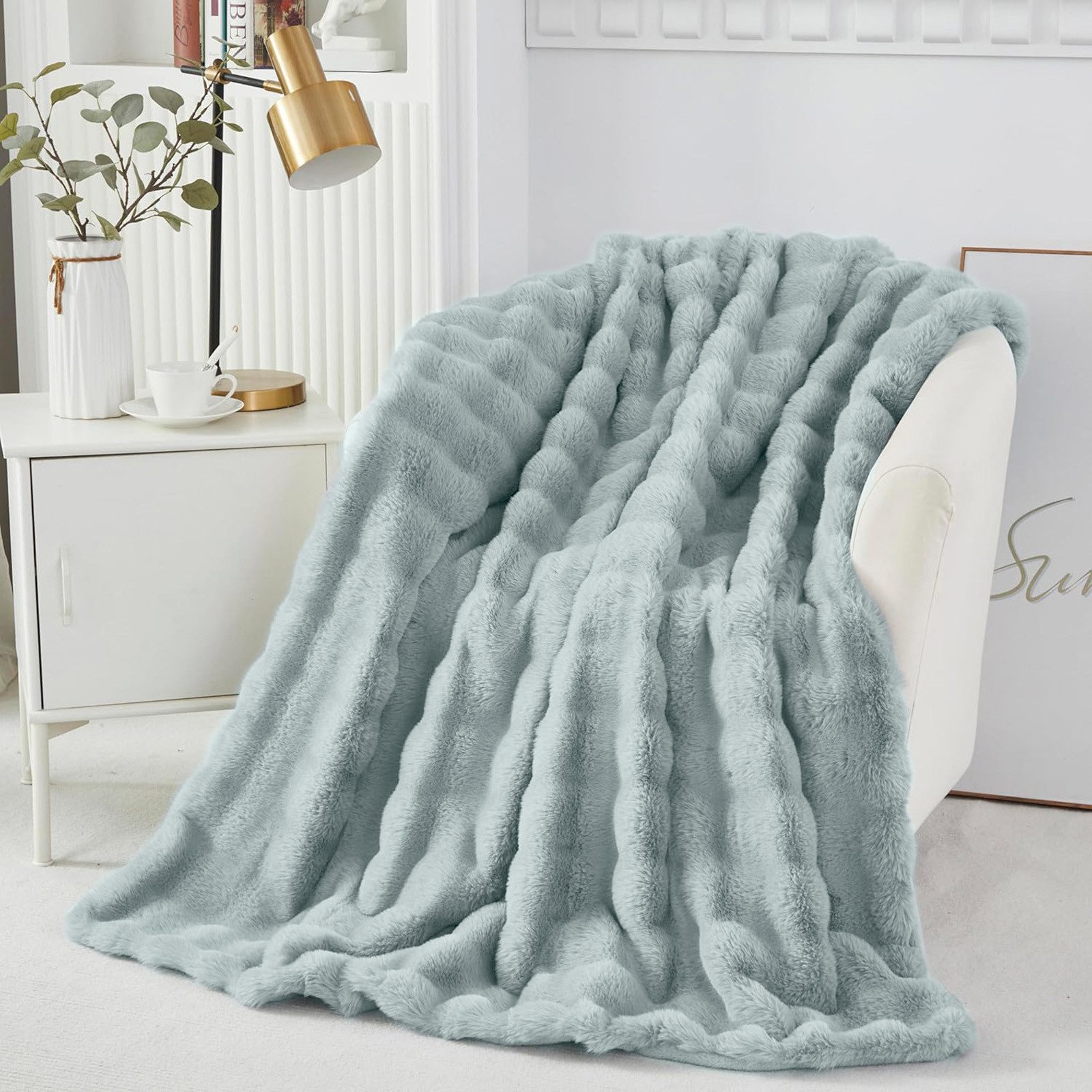 Wohndecke Kuscheldecke Kaninchen Warme Weiche Doppelseitig günstig online kaufen