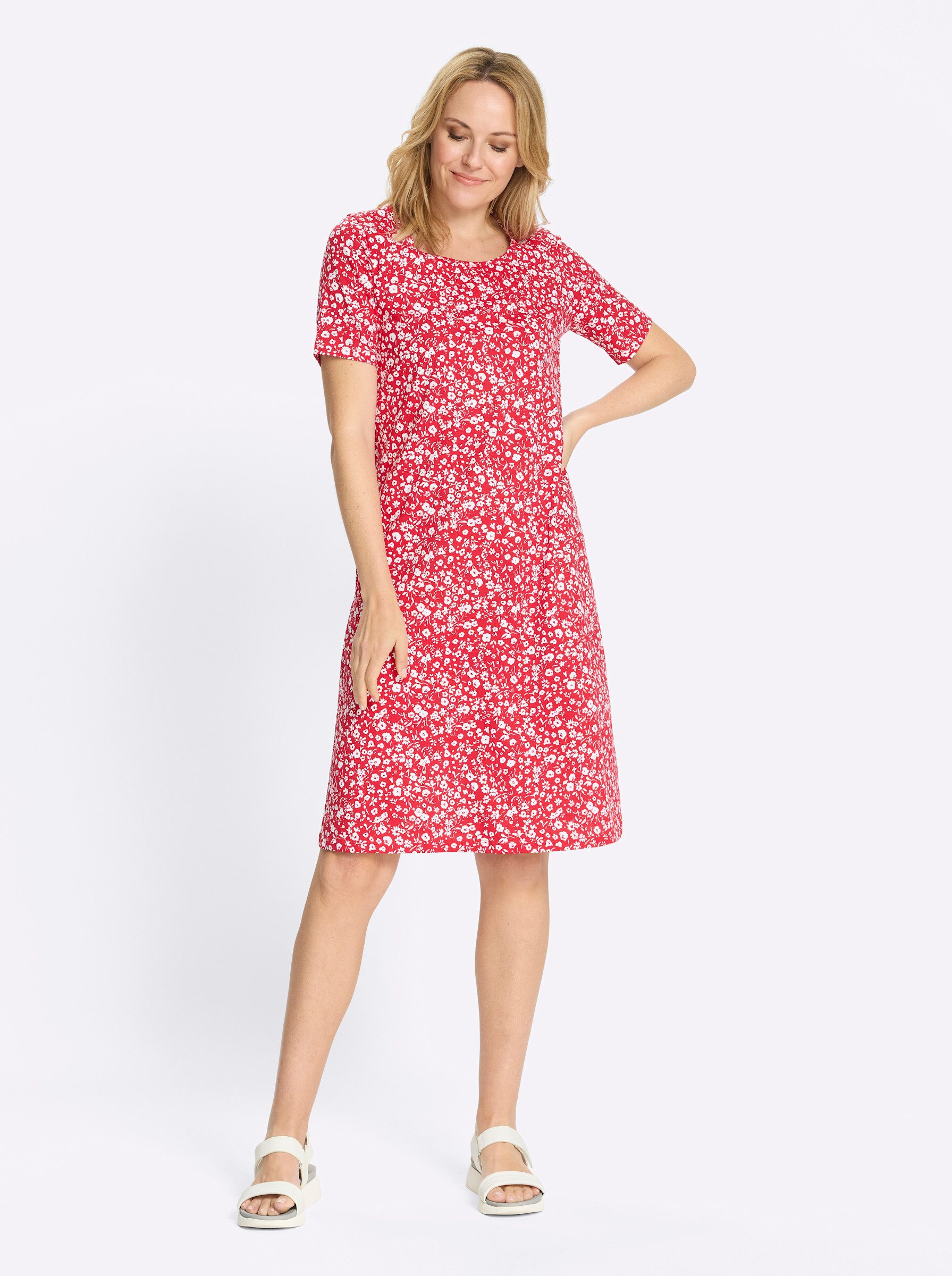 Jerseykleid Jersey-Kleid Kurzarm