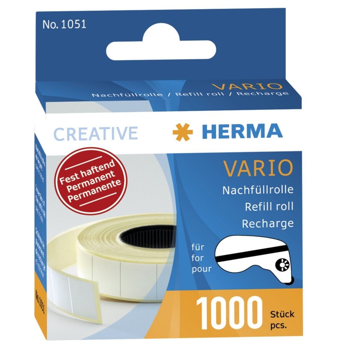 HERMA Klebeband HERMA Kleberoller Nachfüllrolle für Herma 1050 1000 Stück