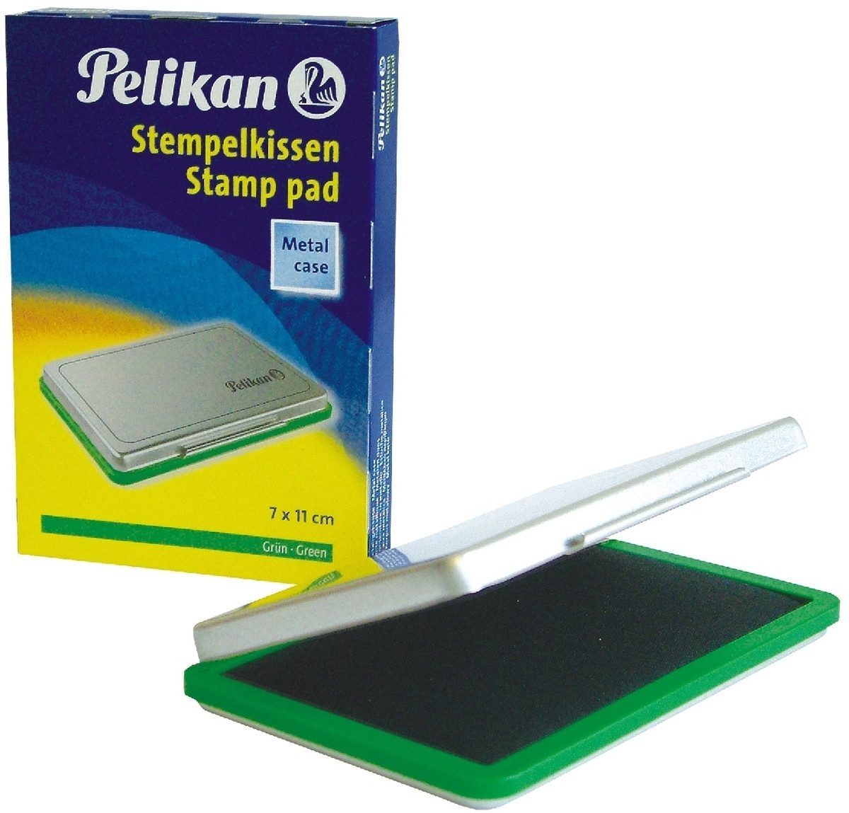 Pelikan Stempel Stempelkissen Gr.2 Metallgehäuse grün