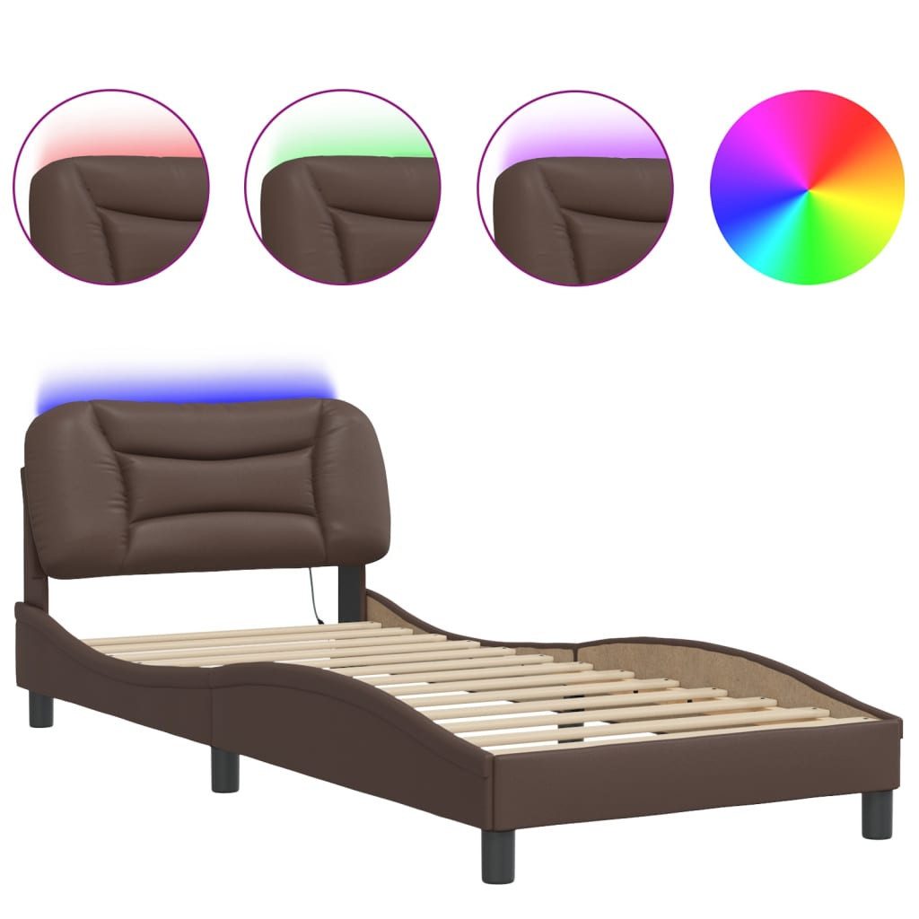 vidaXL Bett Bettgestell mit LED ohne günstig online kaufen