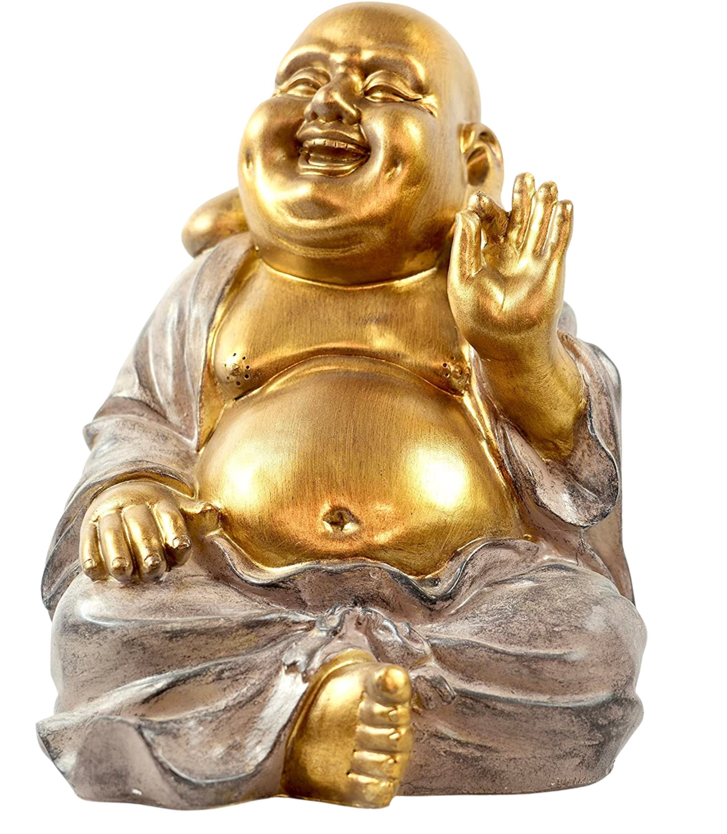 MF Buddhafigur XXL MF Lachende Buddha Figur mit dickem Bauch