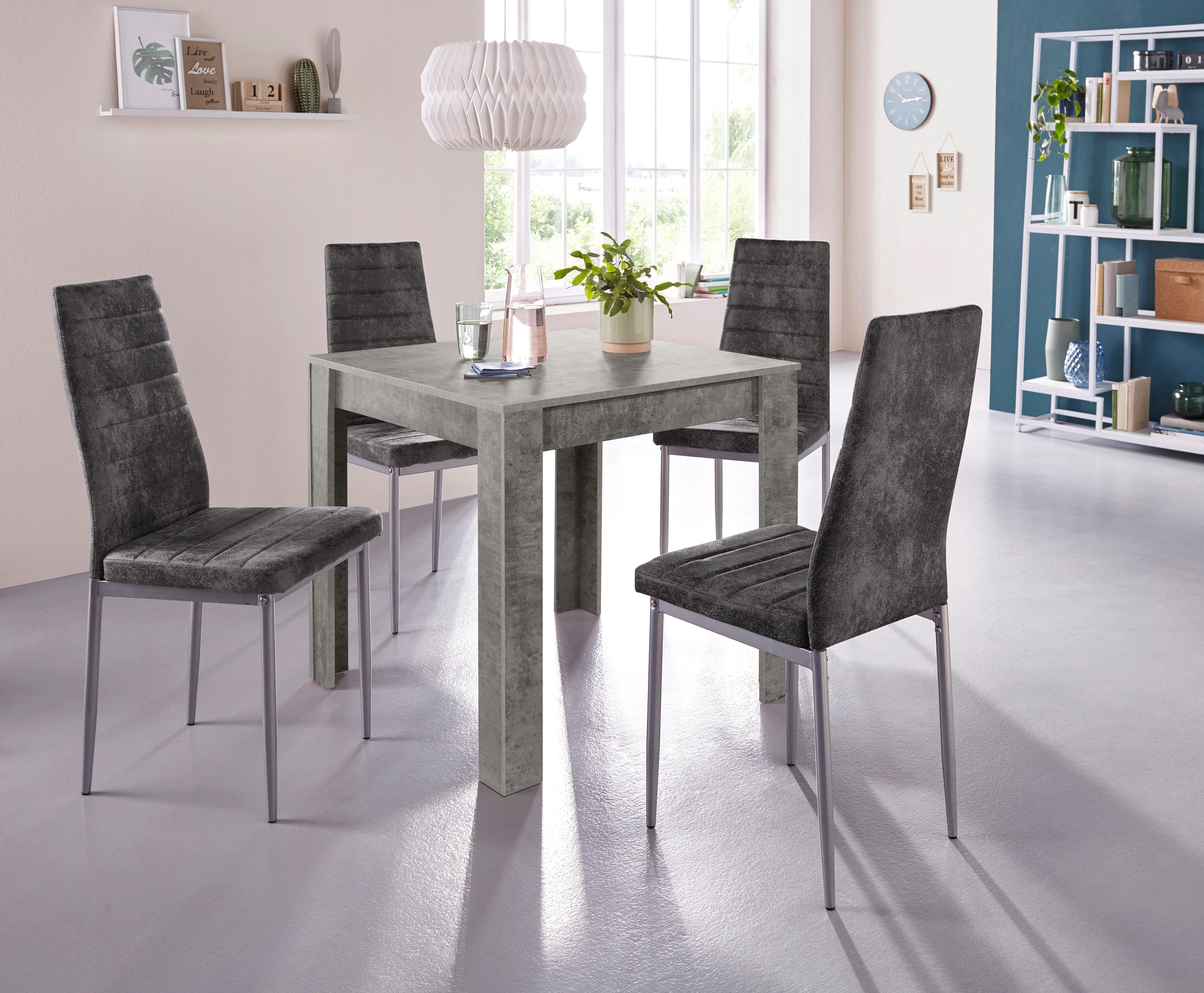 OTTO home Essgruppe, (Set, 5-tlg), Tischgruppe für kleine Räume