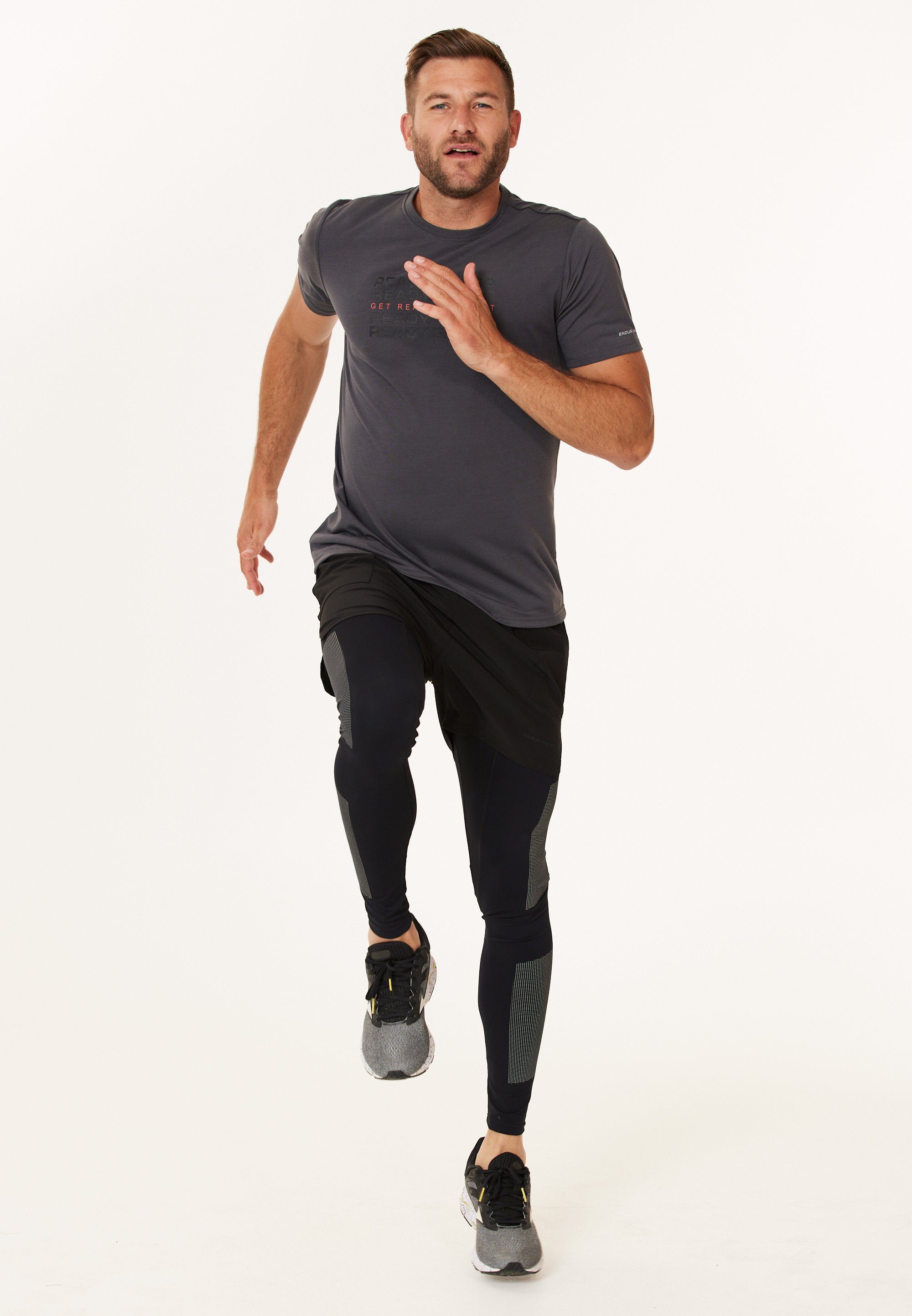 ENDURANCE Funktionsshirt dunkelgrau Paikaer mit Quick-Dry-Technologie