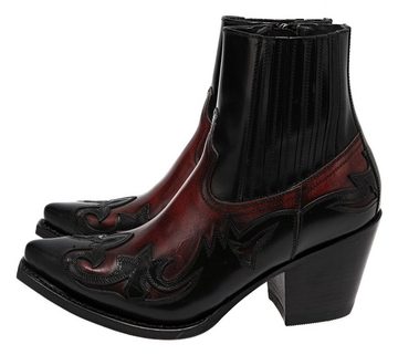 Sendra Boots 16598 Negro Rojo Damen Wersternstieflette Stiefelette