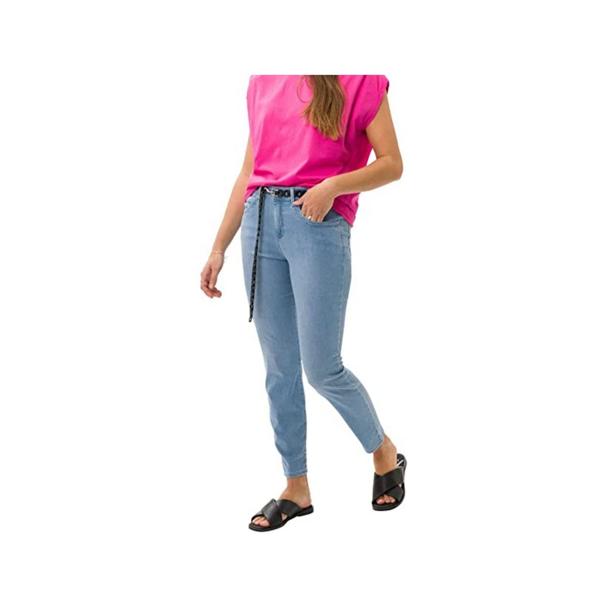hellblau (1-tlg) 5-Pocket-Jeans Brax uni