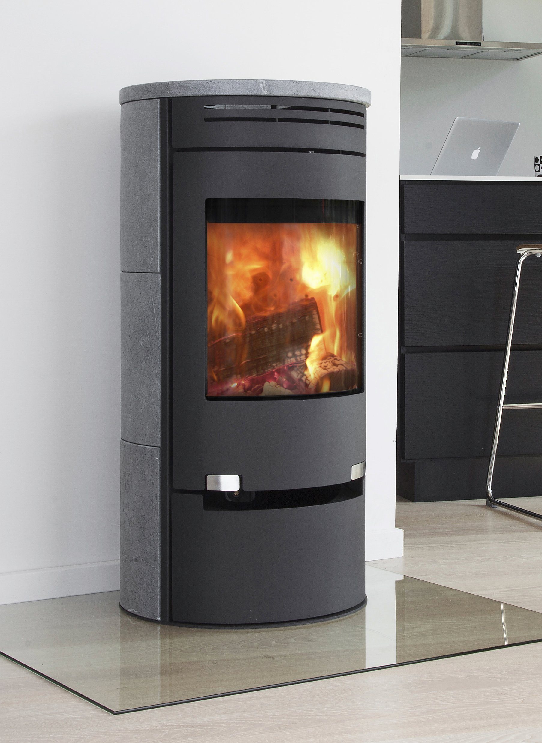 ADURO Kaminofen 1-1 SK, 6 kW, Dauerbrand, Speckstein, HxBxT: 104,5x50x45 cm
