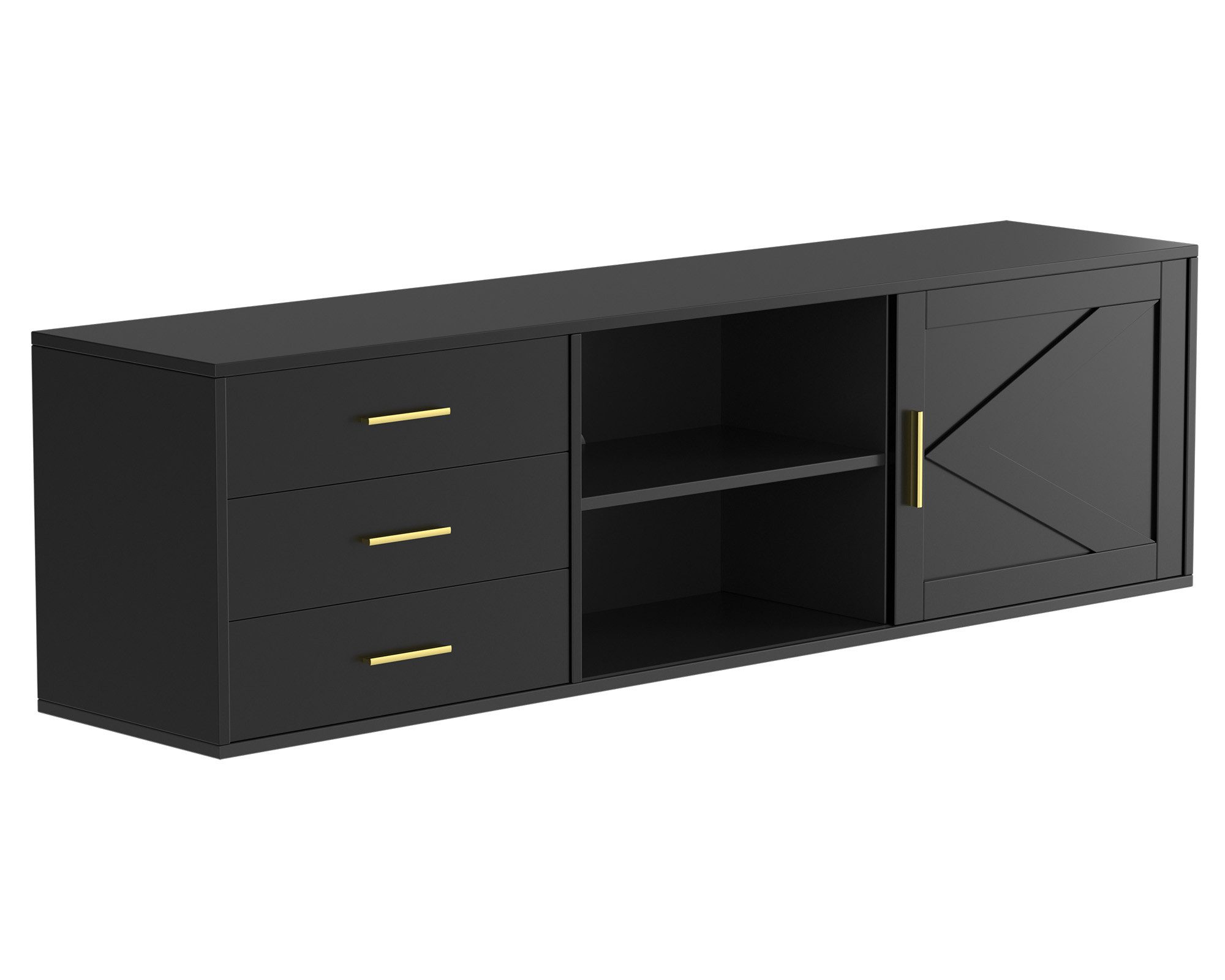 HOMAVO Lowboard TVG1-S mit 3 Schubladen günstig online kaufen