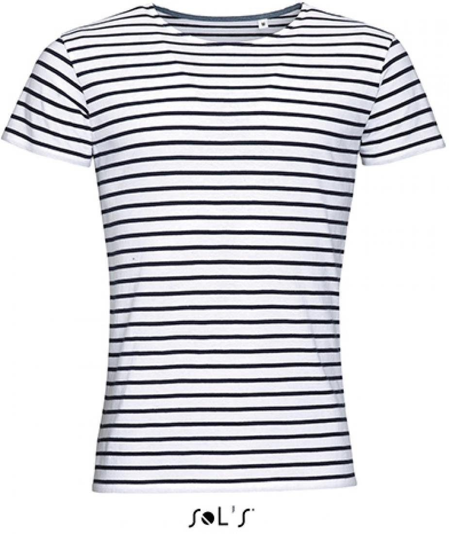 Rundhalsshirt Herren Striped T-Shirt modisch gestreift