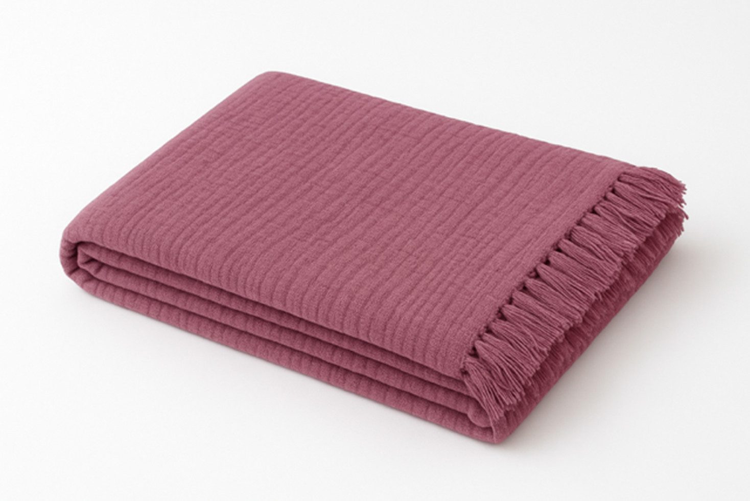 Wohndecke Wohndecke Musselin Wohn/Tagesdecke in Brombeere, günstig online kaufen