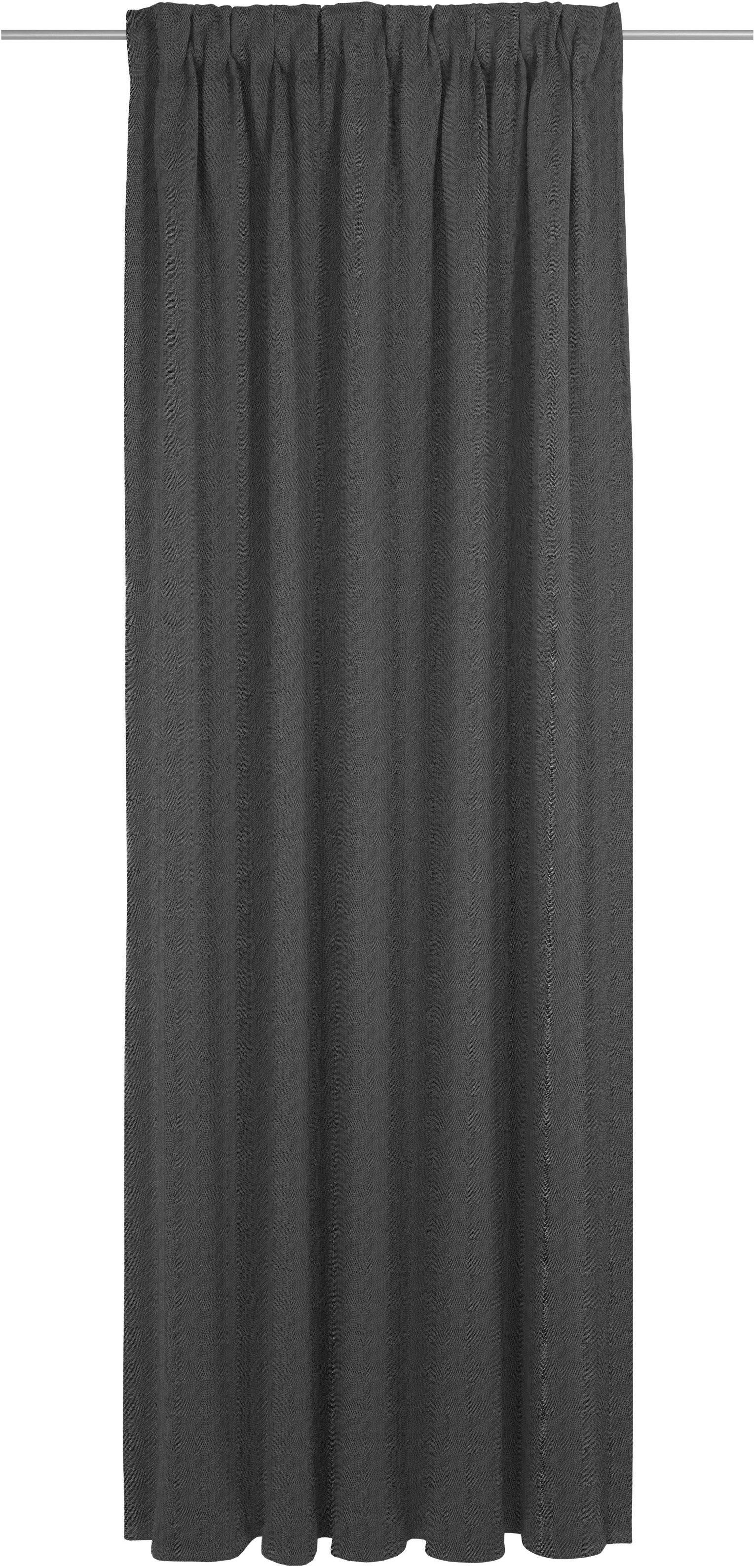 Vorhang Multifunktionsband St), nachhaltig Uni blickdicht, Jacquard, schwarz/beige Bio-Baumwolle Adam, Collection, (1 aus
