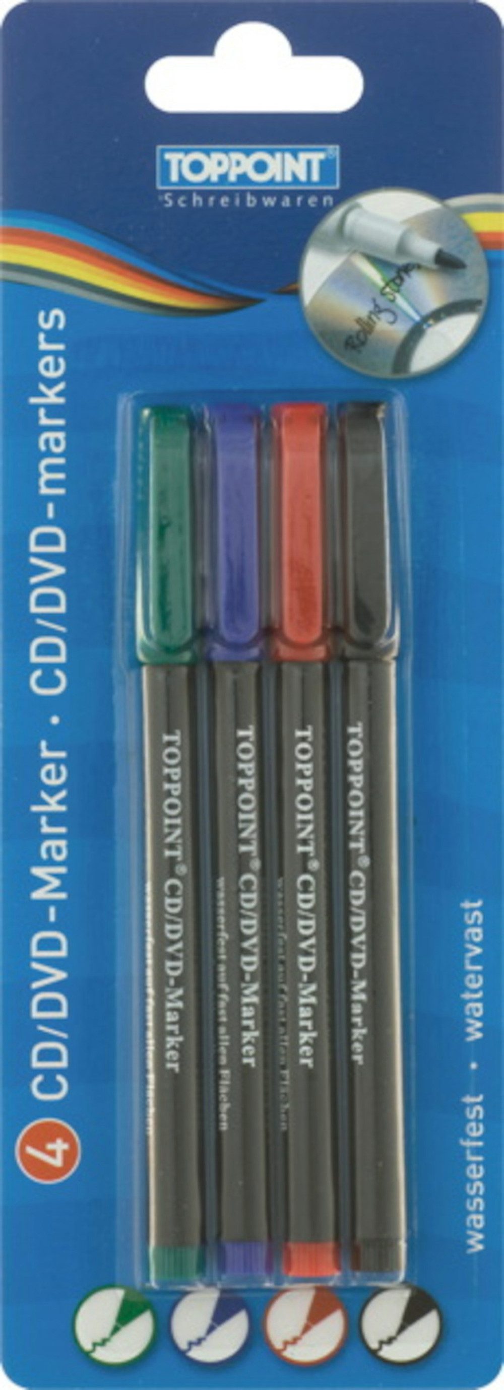 Permanentmarker 4 Stylex CD DVD Marker Textmarker