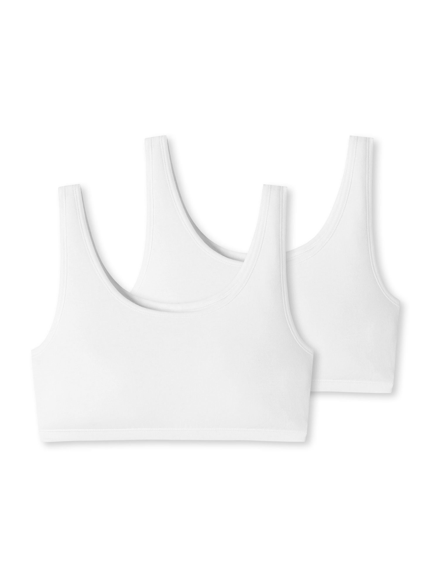 Schiesser Bustier 2-Pack 'Cotton Stretch' (2-tlg) weiss