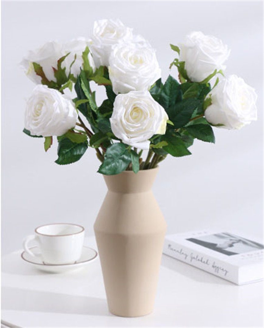 Kunstblumenstrauß Simulierte künstliche Rosen, L.Ru Heimtextilien, Blume UG, künstliche europäische Mondrose