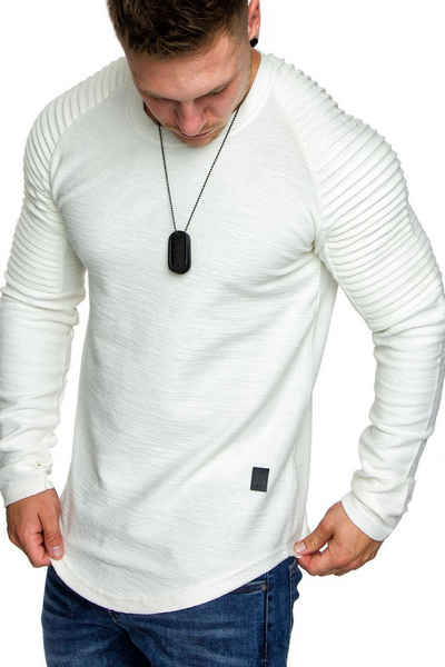 Amaci&Sons Sweatshirt Gresham Sweatshirt Herren Basic Kontrast Sweatjacke Pullover Hoodie Kapuzenpullover