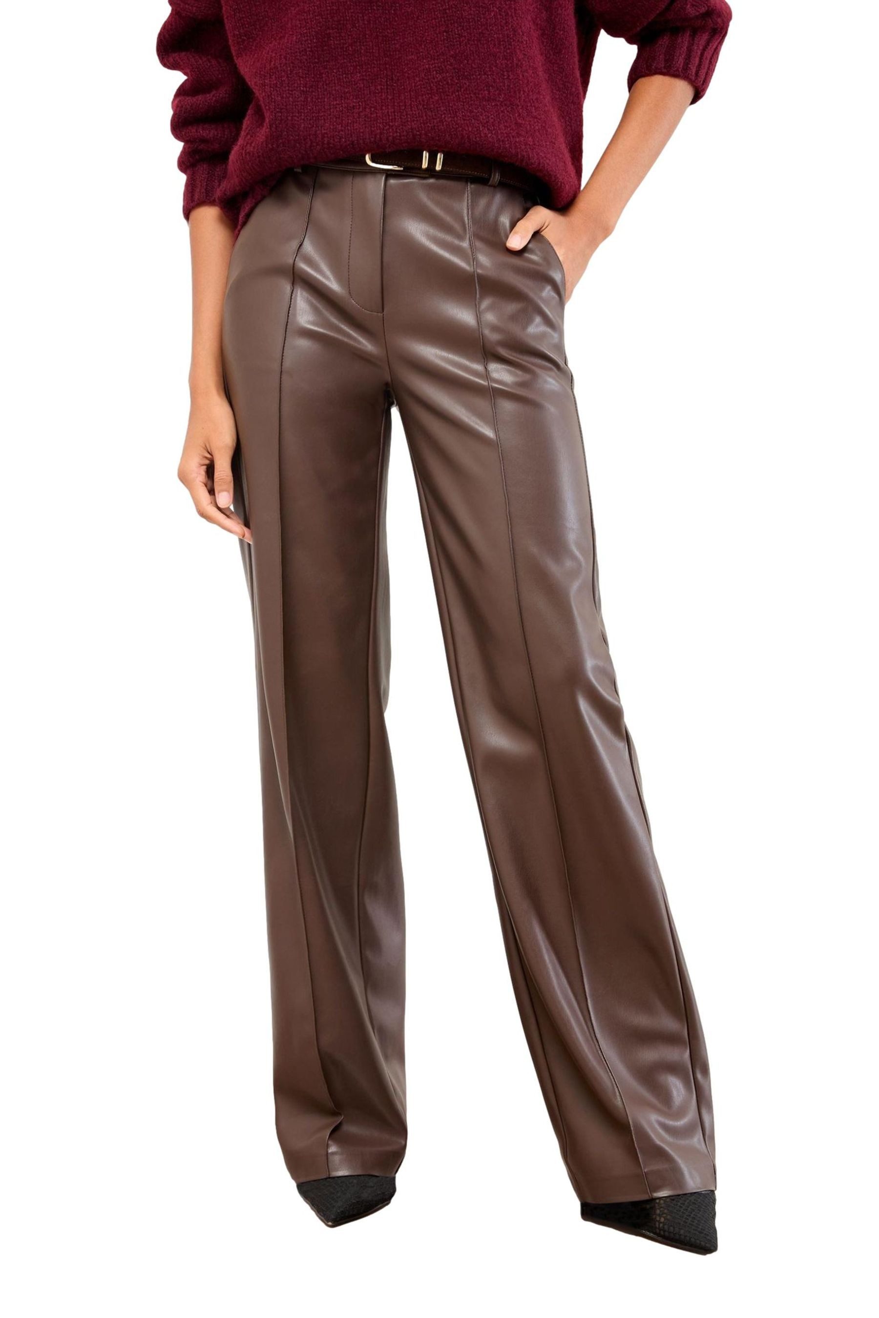 Chocolate Brown Faux Leather