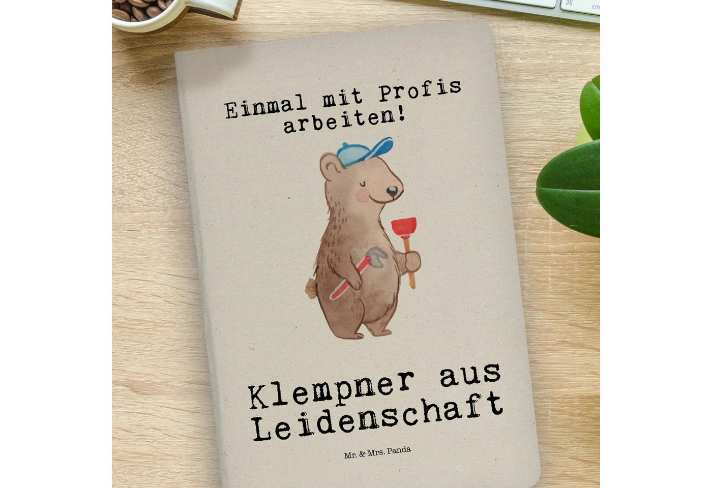 Thumbnail - Mr. & Mrs. Panda Notizbuch Klempner Leidenschaft - Transparent - Geschenk, Schenken, Gesellenprü Mr. & Mrs. Panda, Kreat...