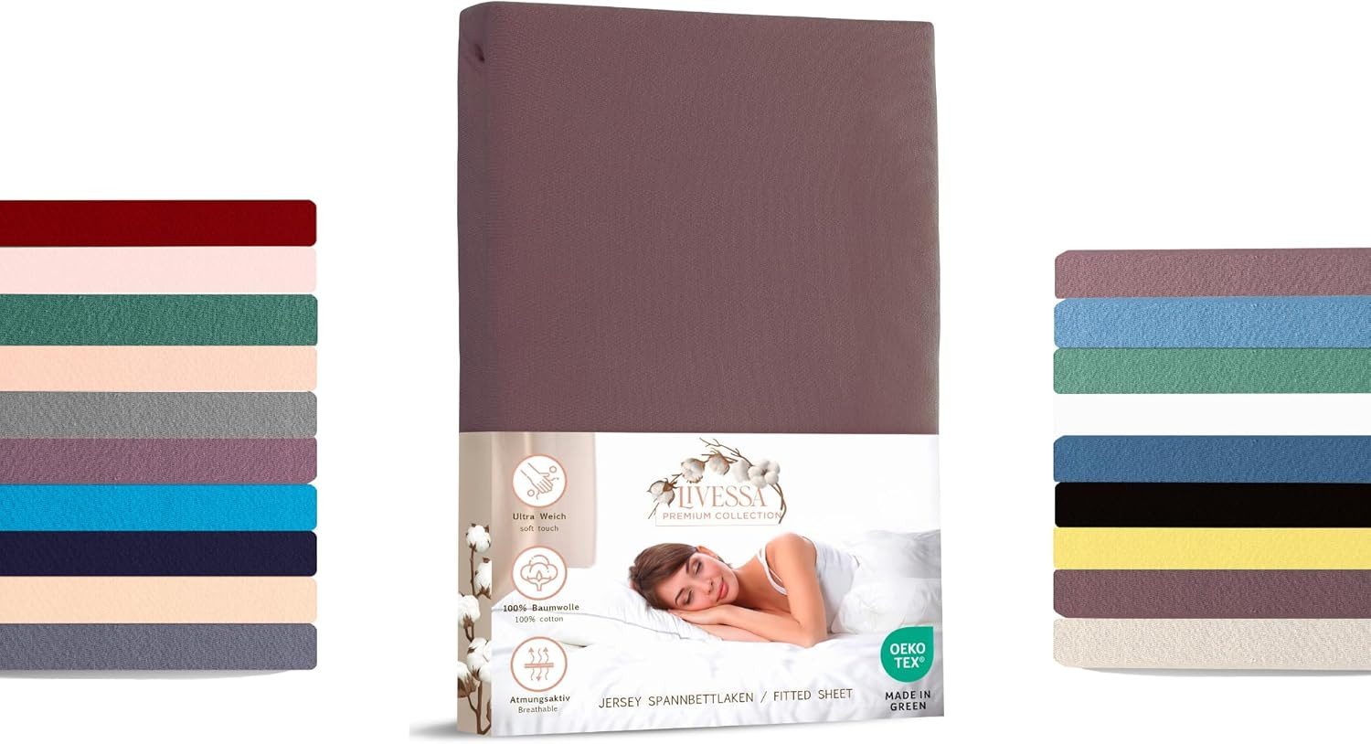 livessa Spannbettlaken weicher Jersey aus 100% günstig online kaufen