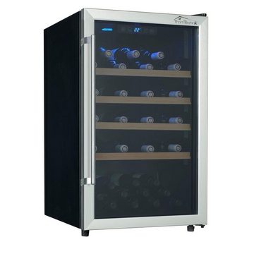 TroniTechnik Weinkühlschrank Trondhein mit 126 Liter Fassungsvolumen für 63 Flaschen,Temperatur von 5°C bis 18°C, mit blauem LED,Tür beidseitig montierbar