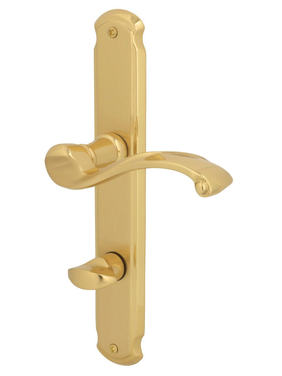 Alpertec Drückergarnitur Alpertec WC-Langschildgarnitur Bianca Messing gold
