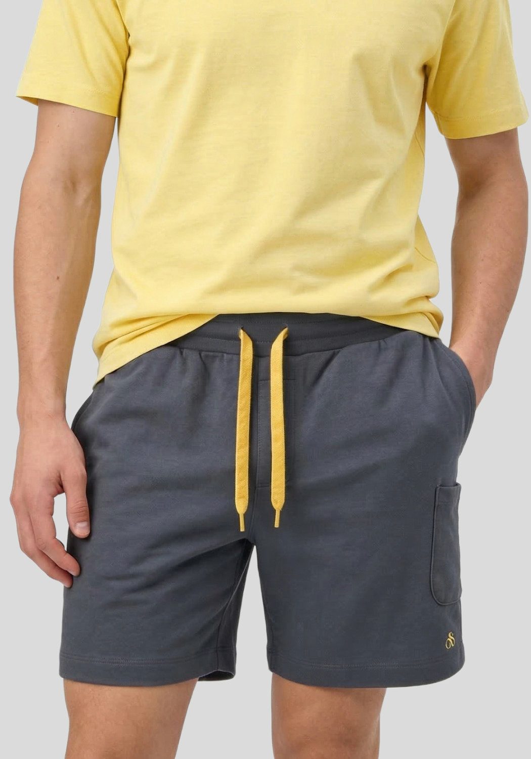 Scotch & Soda Sweatshorts Freizeitshorts Shorts mit Kordelzug, Eingrifftaschen stylisch und leicht mit Logostick