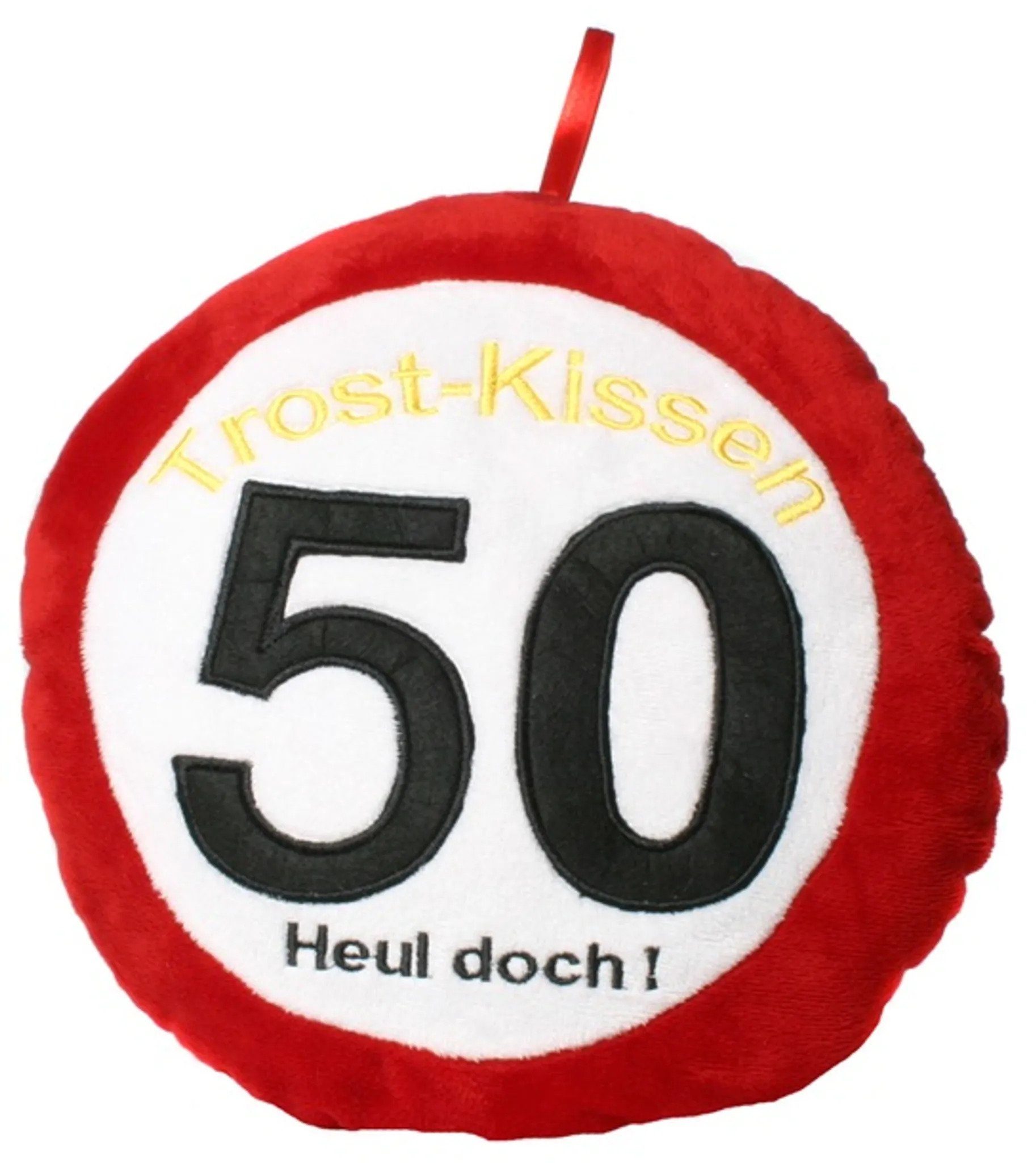 Udo Schmidt Bremen...das Original Dekokissen Trostkissen Plüsch 29x29c mit Jahreszahl 50 Heul doch