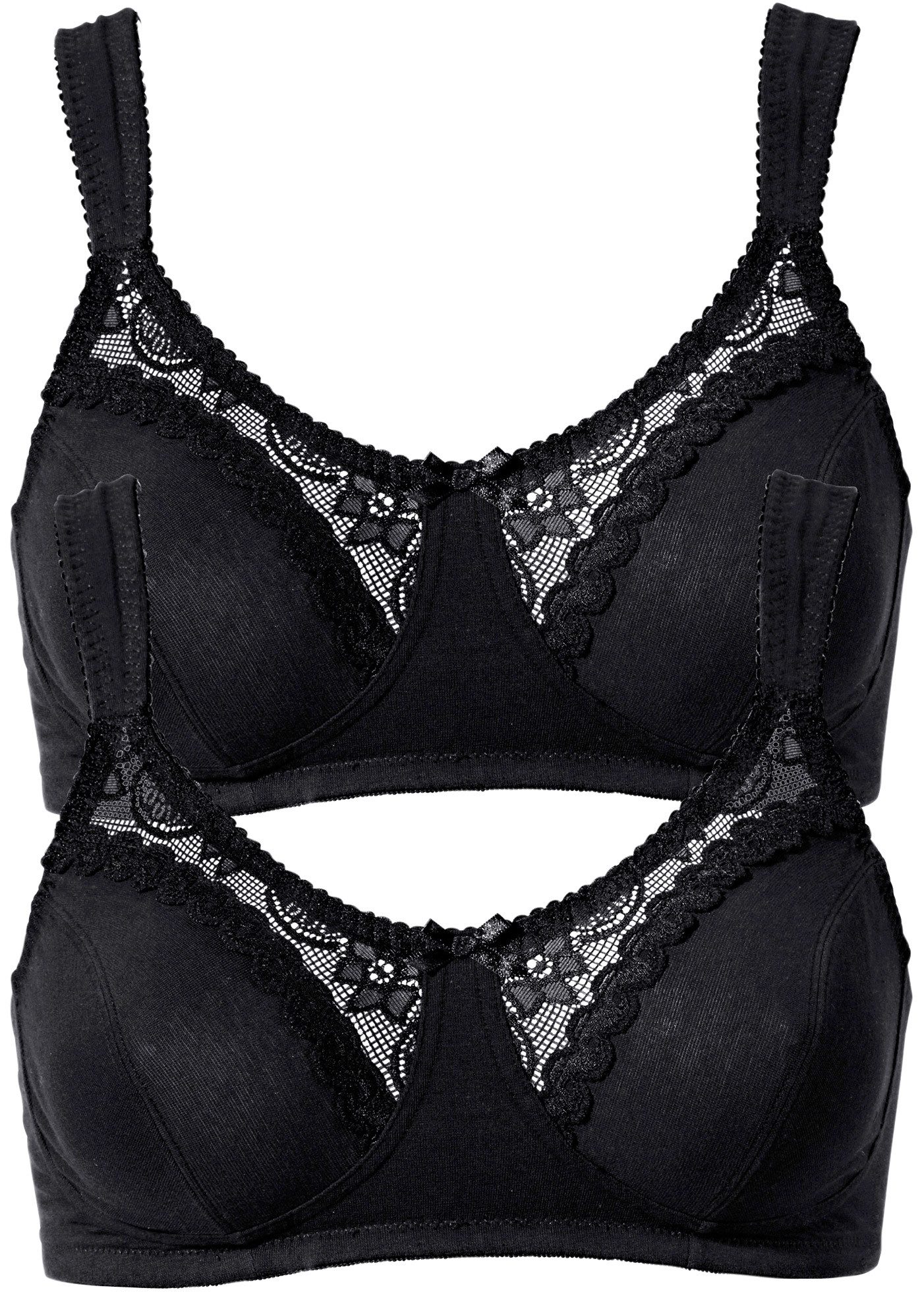 bonprix Büstenhebe (Packung, 2-tlg) im praktischen 2er Pack, mit Spitze an der oberen Hälfte der Cups