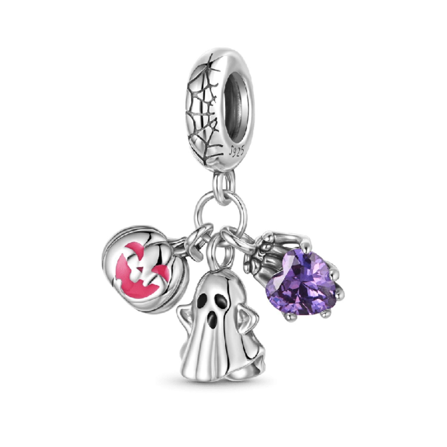 Gnoce Bead Gnoce Charm Geist & Kürbis JSC165 Silber
