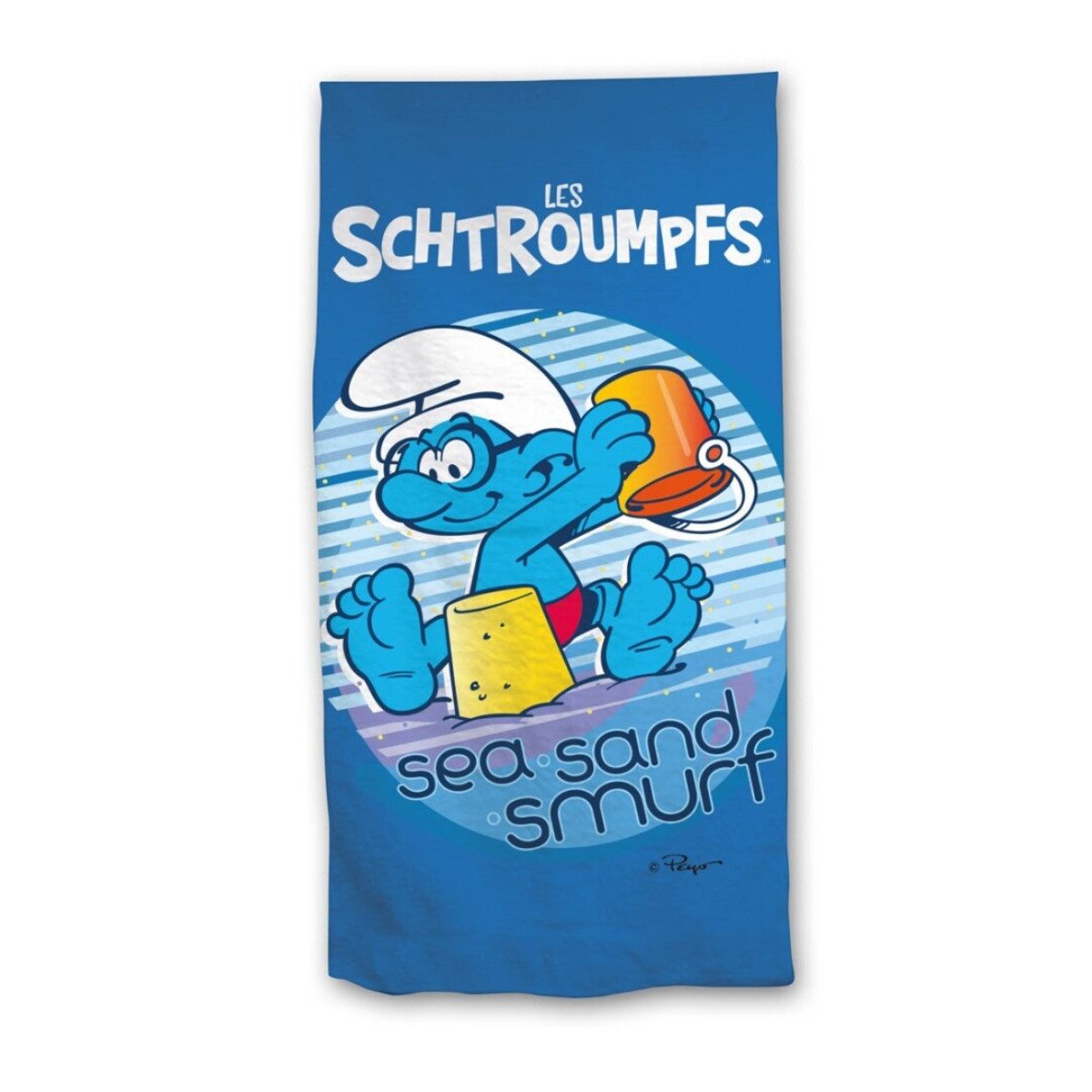 Die Schlümpfe Strandtuch Badetuch 70 × 140 cm leicht und schnelltrocknend