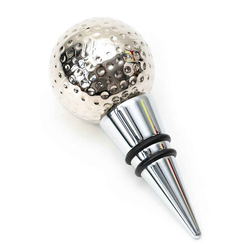 Biancardi Dekoobjekt »Golfball«, Flaschenverschluss, Stopper für Champagner- und Sektflaschen, Golfball-Design, aus Nickel, Geschenk für Männer, Made in Italy