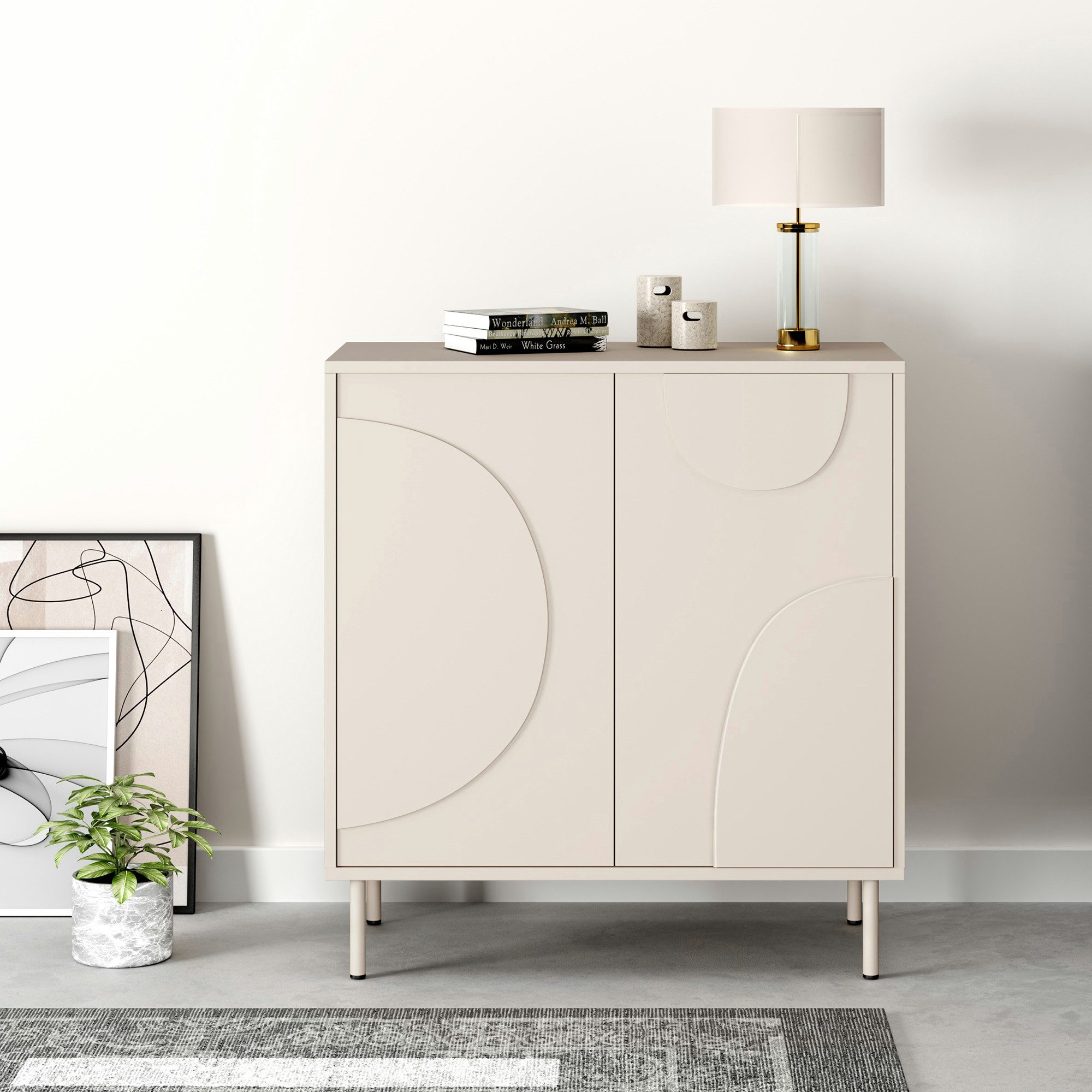 en.casa Sideboard, »Holea« mit 2 Türen günstig online kaufen