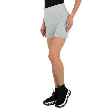 Ital-Design Shorts Damen Freizeit Hotpants Stretch Freizeitshorts in Grau