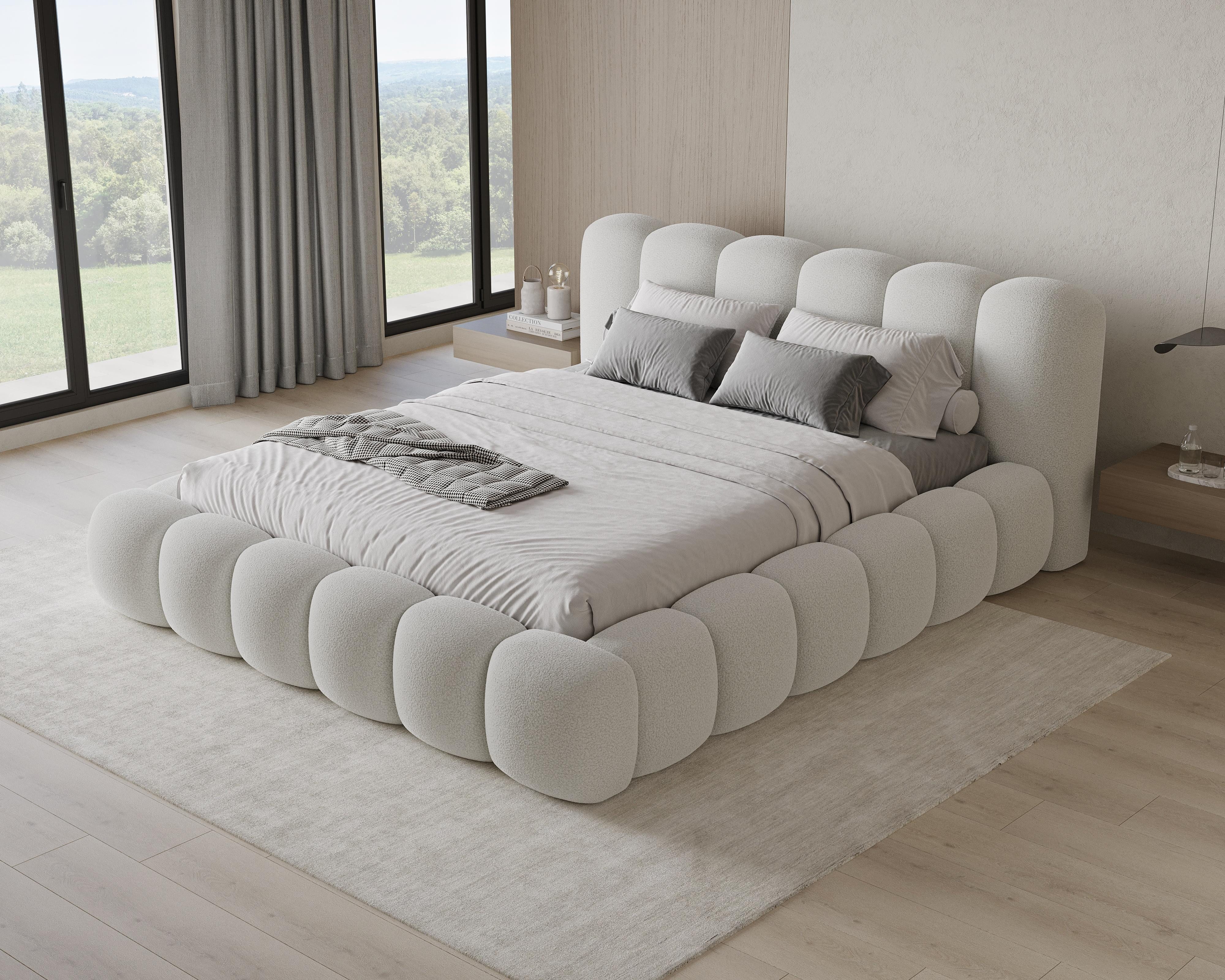 Chilly Möbel Polsterbett Stoff mit Stauraum und Hubfunktion Holzrahmen (Boxbett ohne Matratze in vielen Farben, 1-tlg., 140x200 160x200 180x200 200x200cm), gepo – Bild 3 von 5
