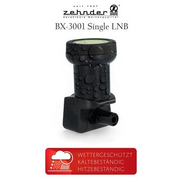 Zehnder Single LNB Sun Protect, BX3001 Universal-Single-LNB (1 Teilnehmer mit Sun Protect UV Schutz und Wetterschutzkappe)