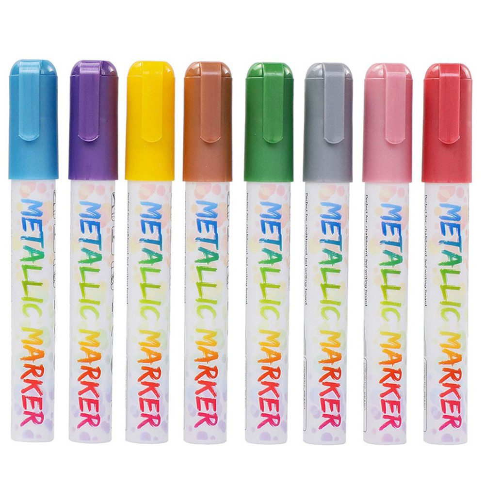Coonoor Whiteboard Marker 8 Farben Whiteboard-Marker Rundspitze, Trocken abwischbar, (8-tlg), für Zuhause,Geschäft,Laden,Schule oder Büro
