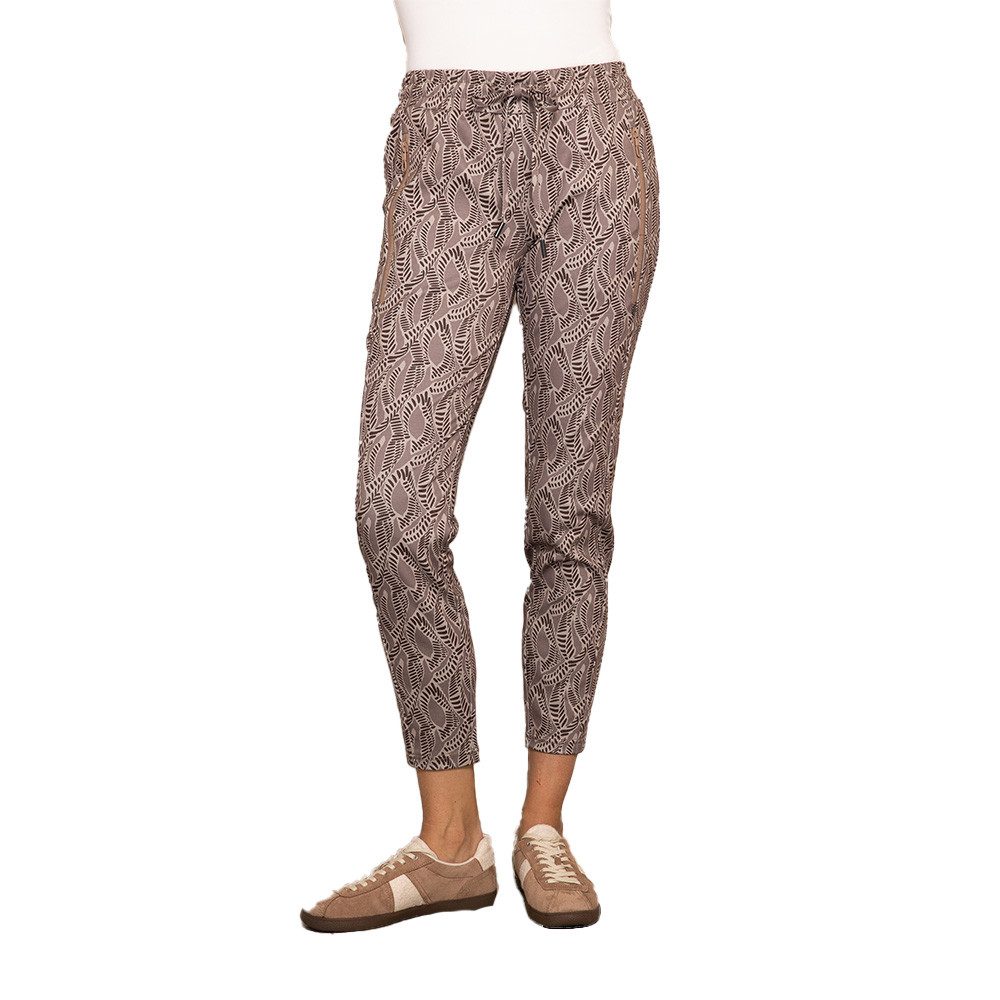 Zhrill Jogger Pants ZHCHIARA - grafisches Allover-Muster mit Blättern günstig online kaufen