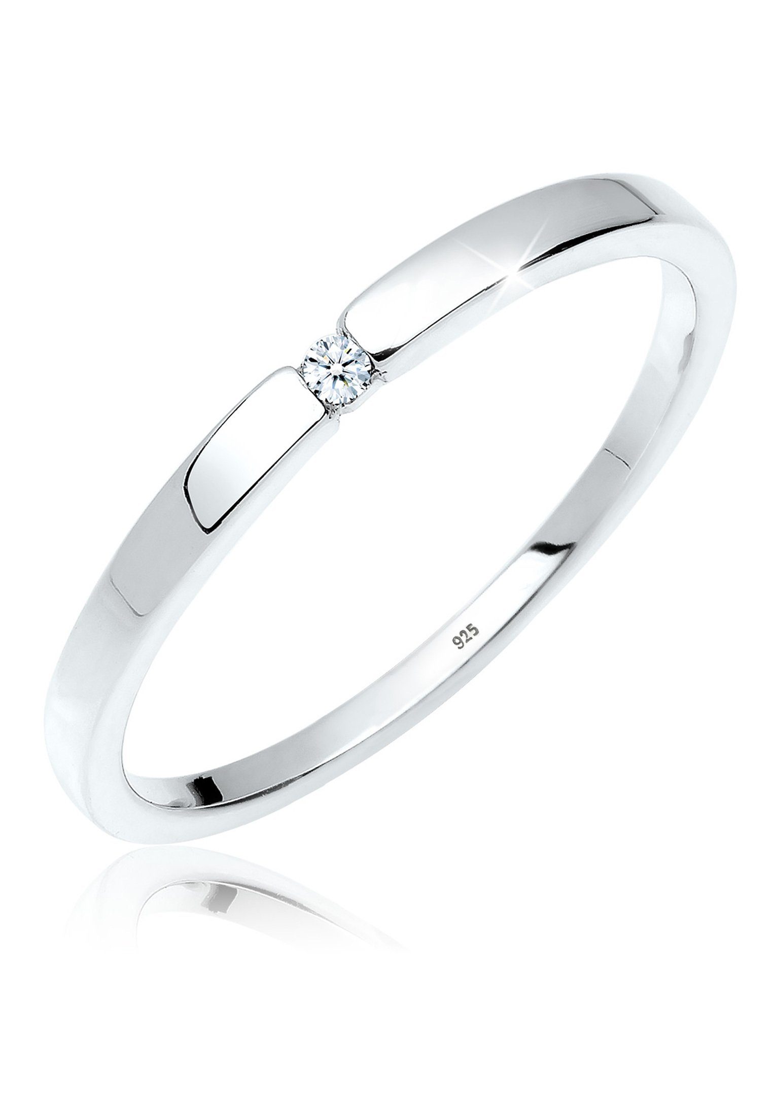 Elli DIAMONDS Verlobungsring Verlobungsring Klassiker Diamant (0.015 ct)Silber