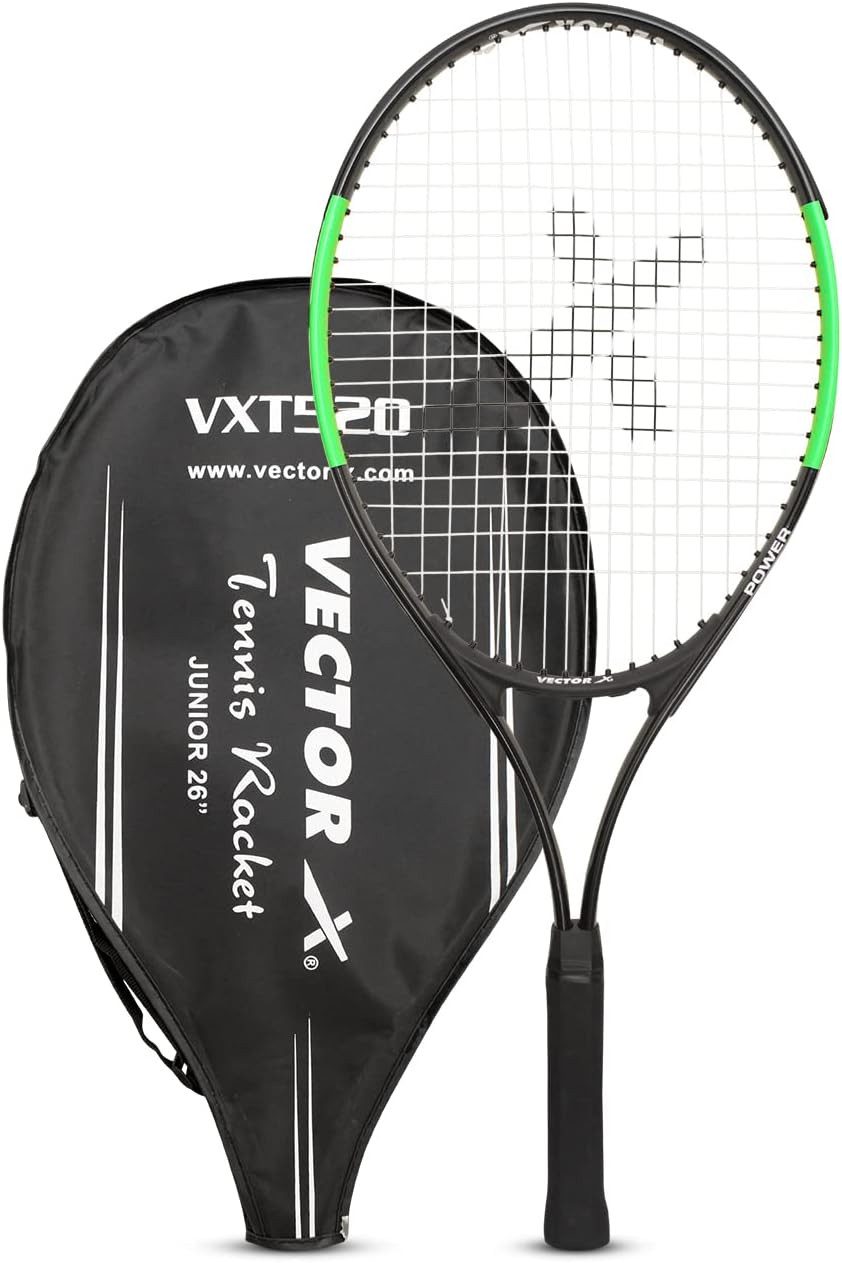 Vector X Tennisschläger Vxt 520 Strung Tennisschläger Für Männer &Jungen, (Verkaufspaket: 1 Tennisschläger, Superleicht & leicht zu schwingen, Griffgröße - 4 3/8), sowohl für Anfänger als auch für Fortgeschrittene geeignet