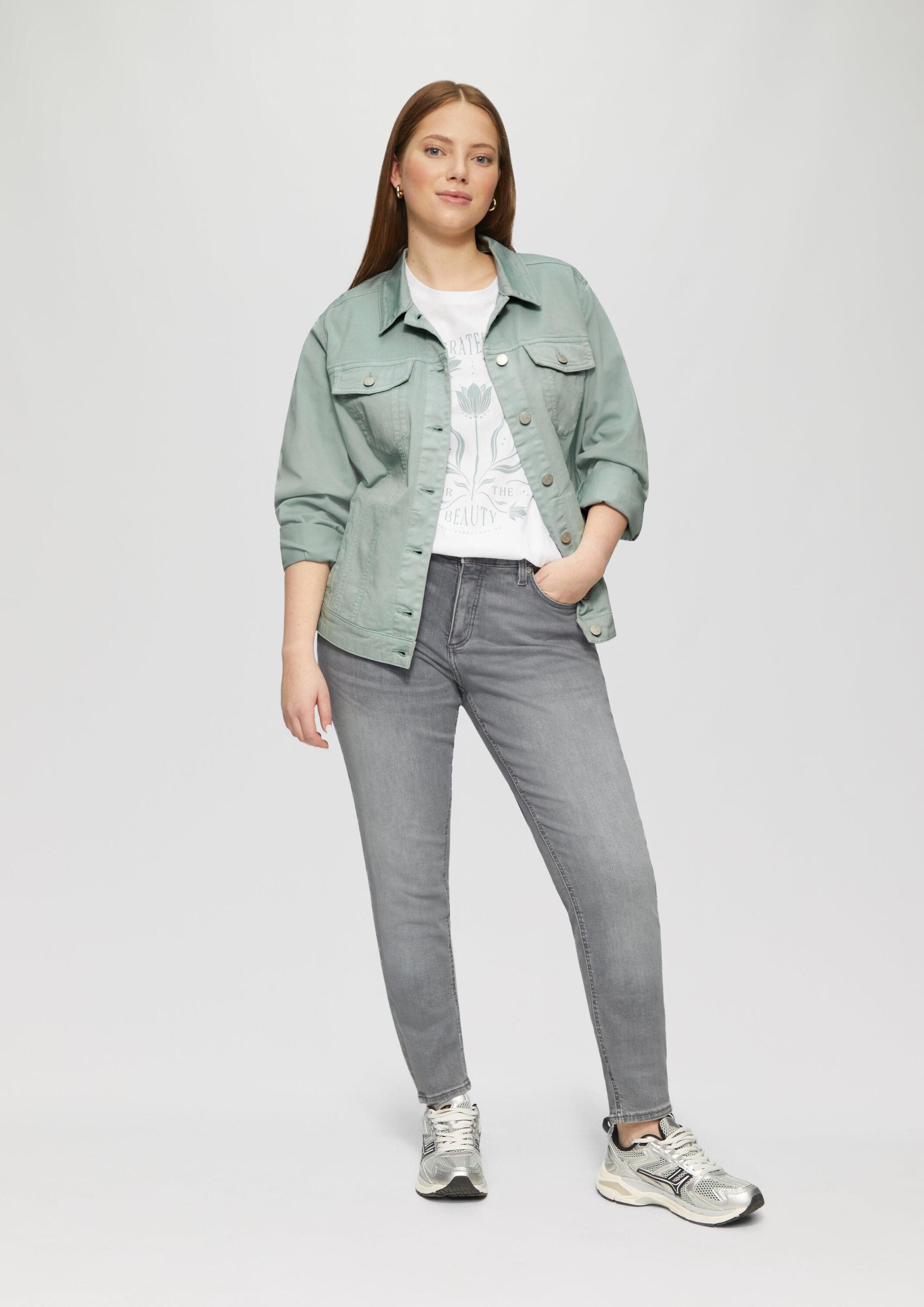 QS Funktionsjacke Indoor-Jacke Jeansjacke im Slim Fit